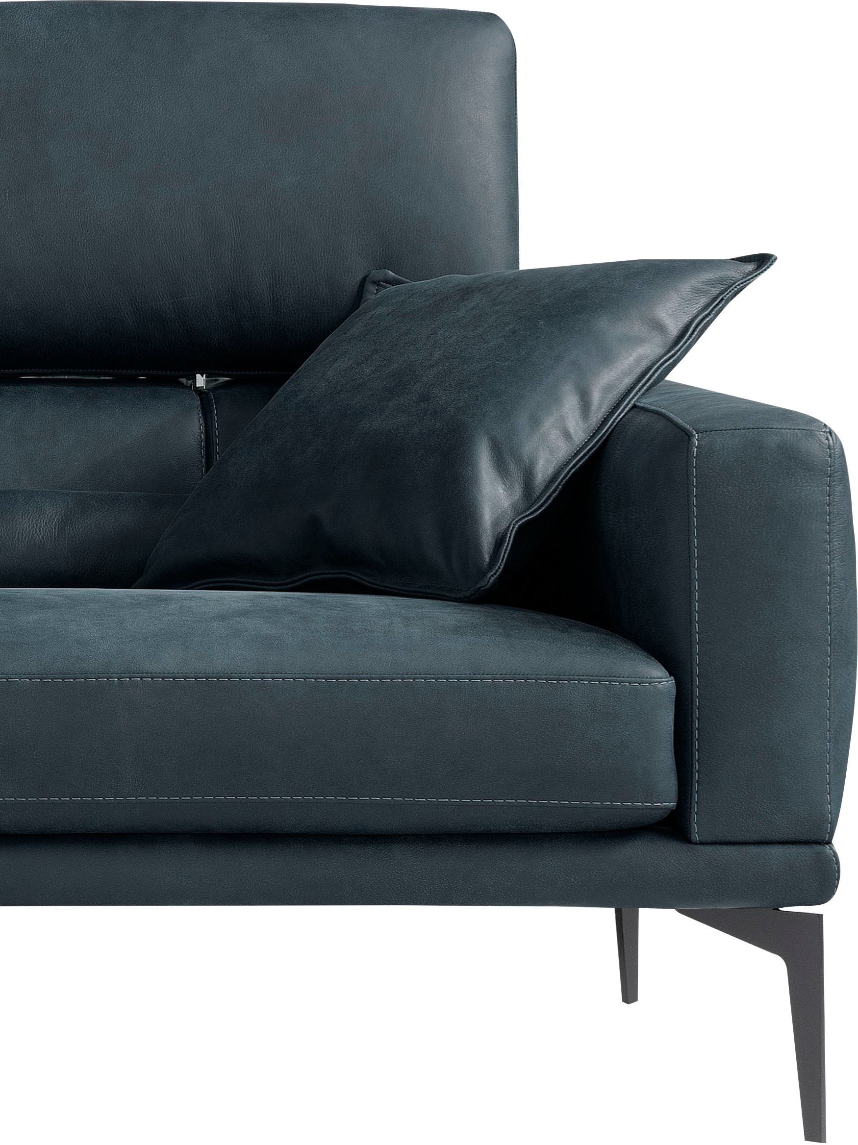 Egoitaliano 2,5-Sitzer »Masu, Designsofa mit erstklassigem Sitzkomfort«, inkl. 2 Kissenrollen, Rückenelemente manuell verstellbar, Metallfüße