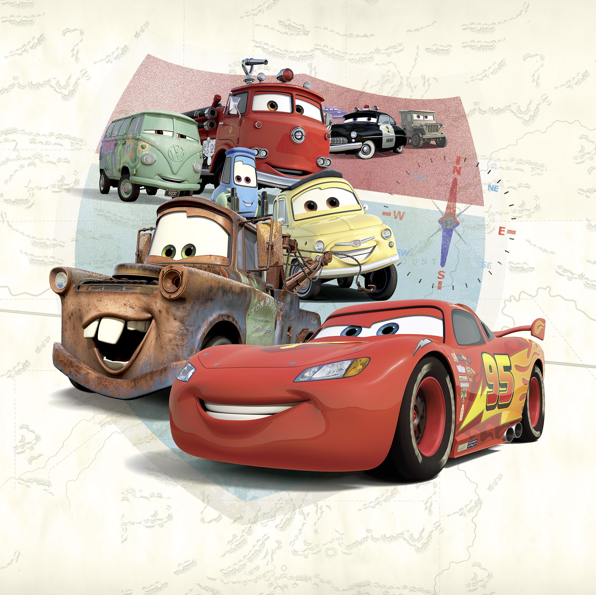 Komar Kindertapete »Disney and Pixar Cars Open Road«, bedruckt günstig online kaufen