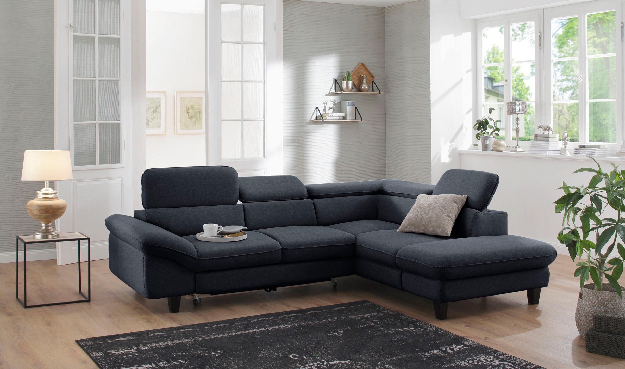 Home affaire Ecksofa "Pilot L-Form", mit Kopfteilverstellung, wahlweise mit günstig online kaufen