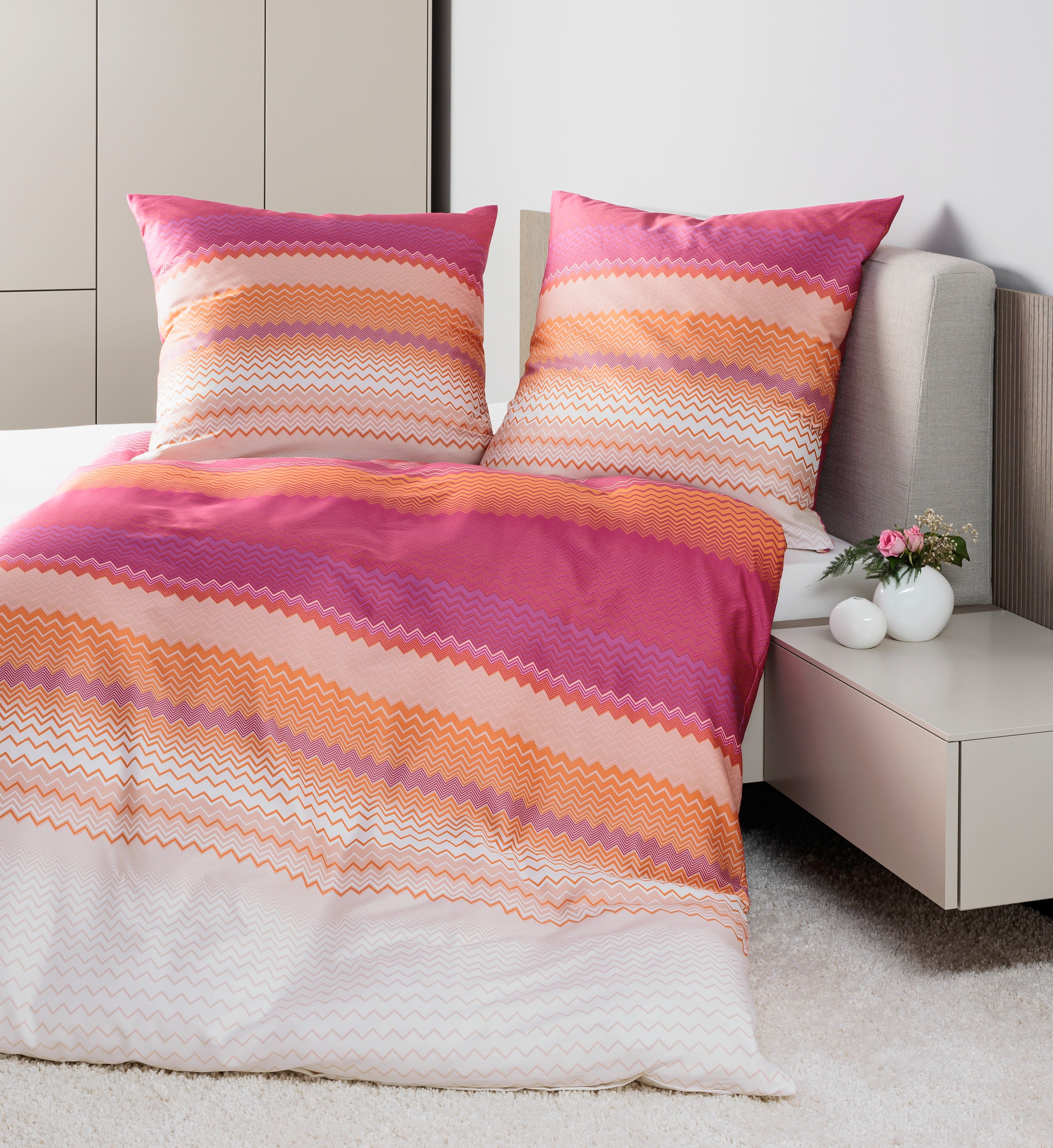 Janine Janine Mako-Satin Bettwäsche moments 98120 blau türkis Größe:  240x2 günstig online kaufen