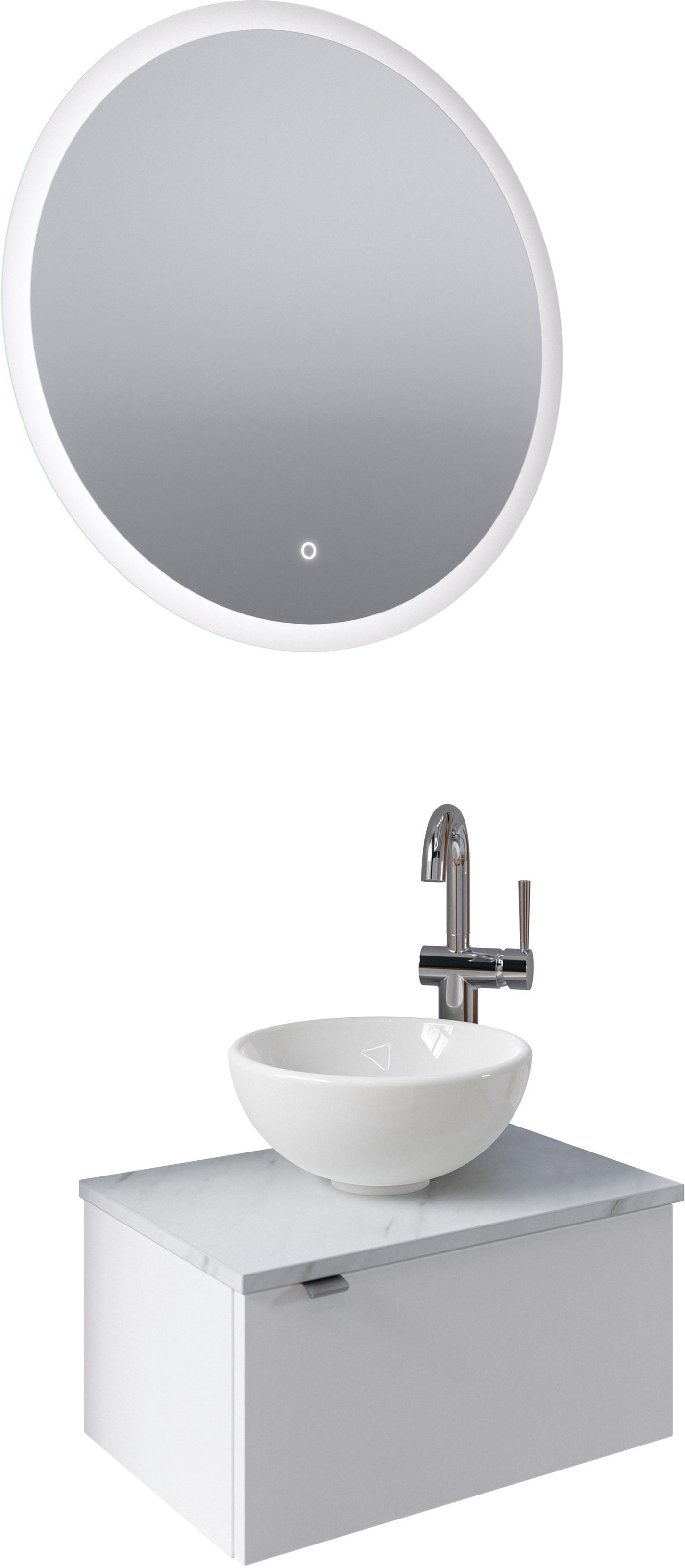Saphir Badmöbel-Set »Serie 6915«, (4 St.), Gäste-Bad, mit LED-Spiegel und 1 günstig online kaufen