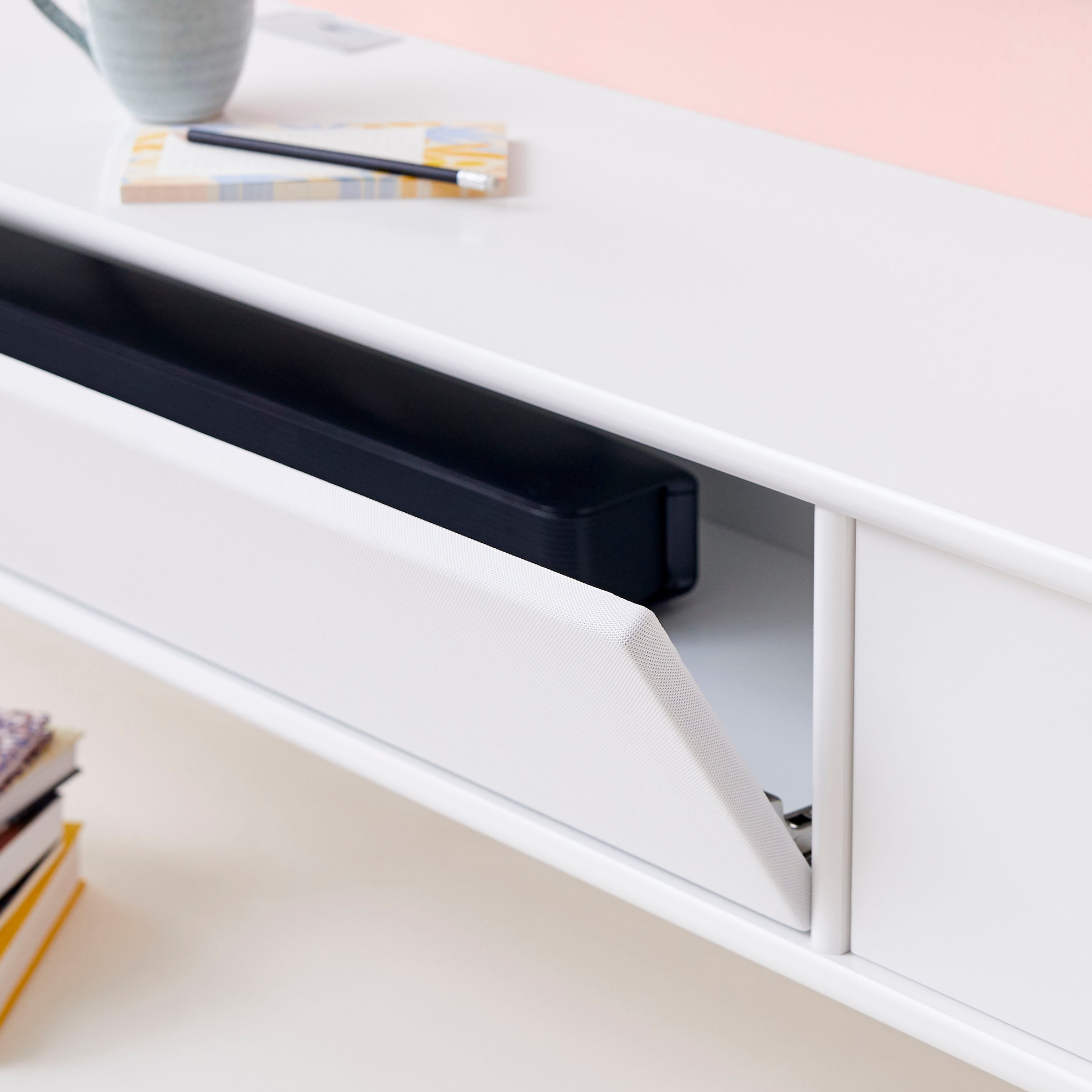 Hammel Furniture TV-Board »Mistral Fernsehschrank, Medienmöbel, Hängend«, mit Schaubladen und Klapptür mit Akustikstoff, Lowboard, B: 220 cm