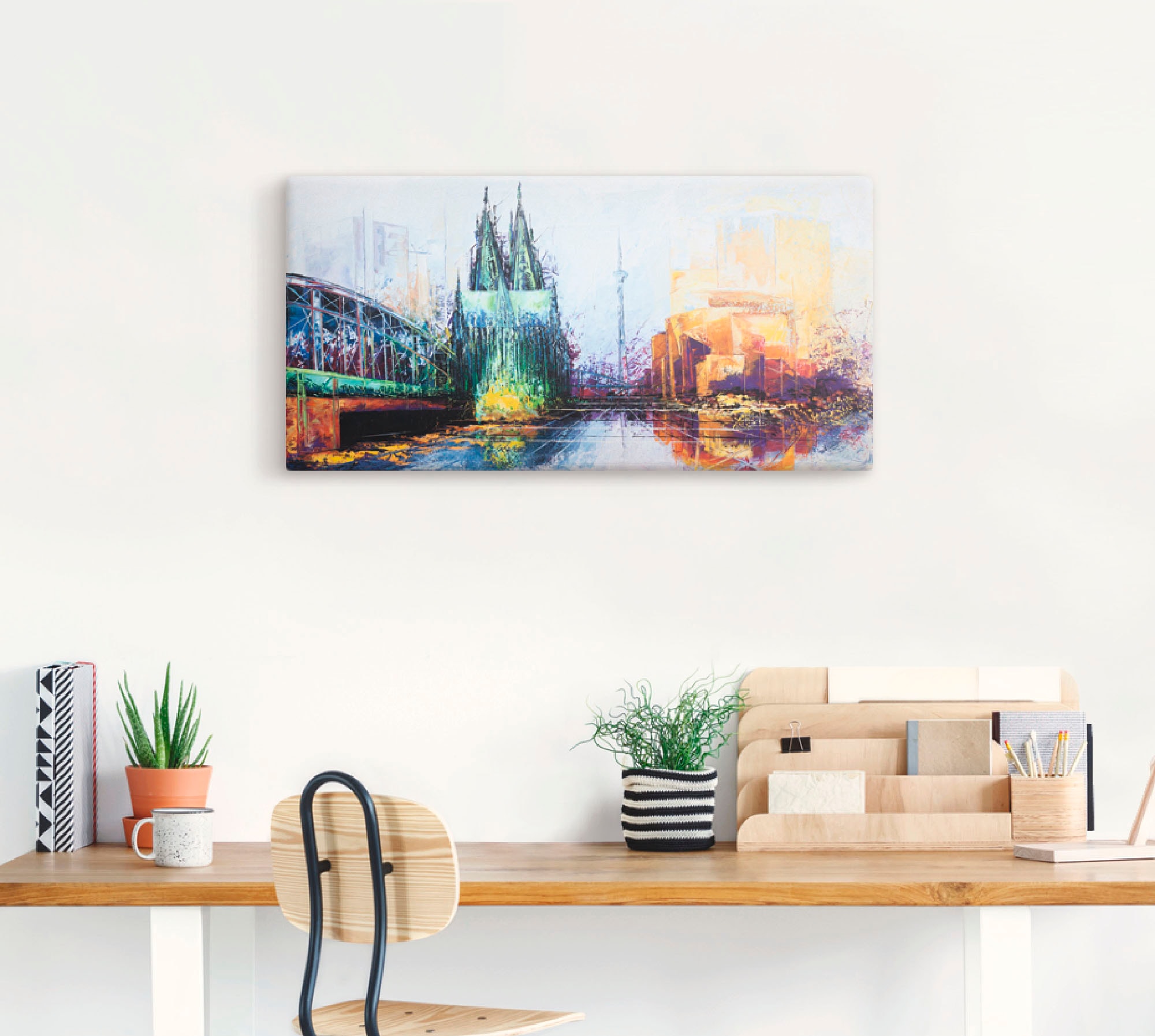 Artland Wandbild »Köln Skyline«, Deutschland, (1 St.), als Leinwandbild, Poster in verschied. Größen