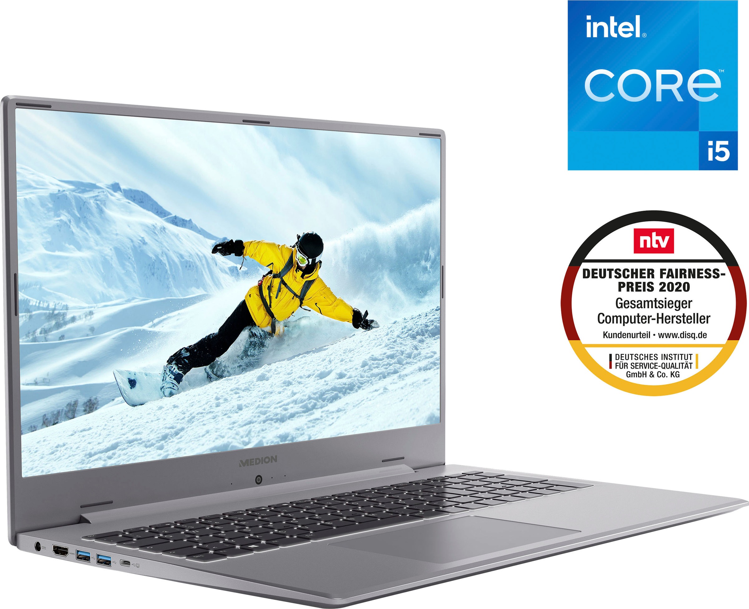 Medion® Notebook »AKOYA® S15449«, 39,6 cm, / 15,6 Zoll, Intel, Core i5, Iris Xe Graphics, 512 GB SSD