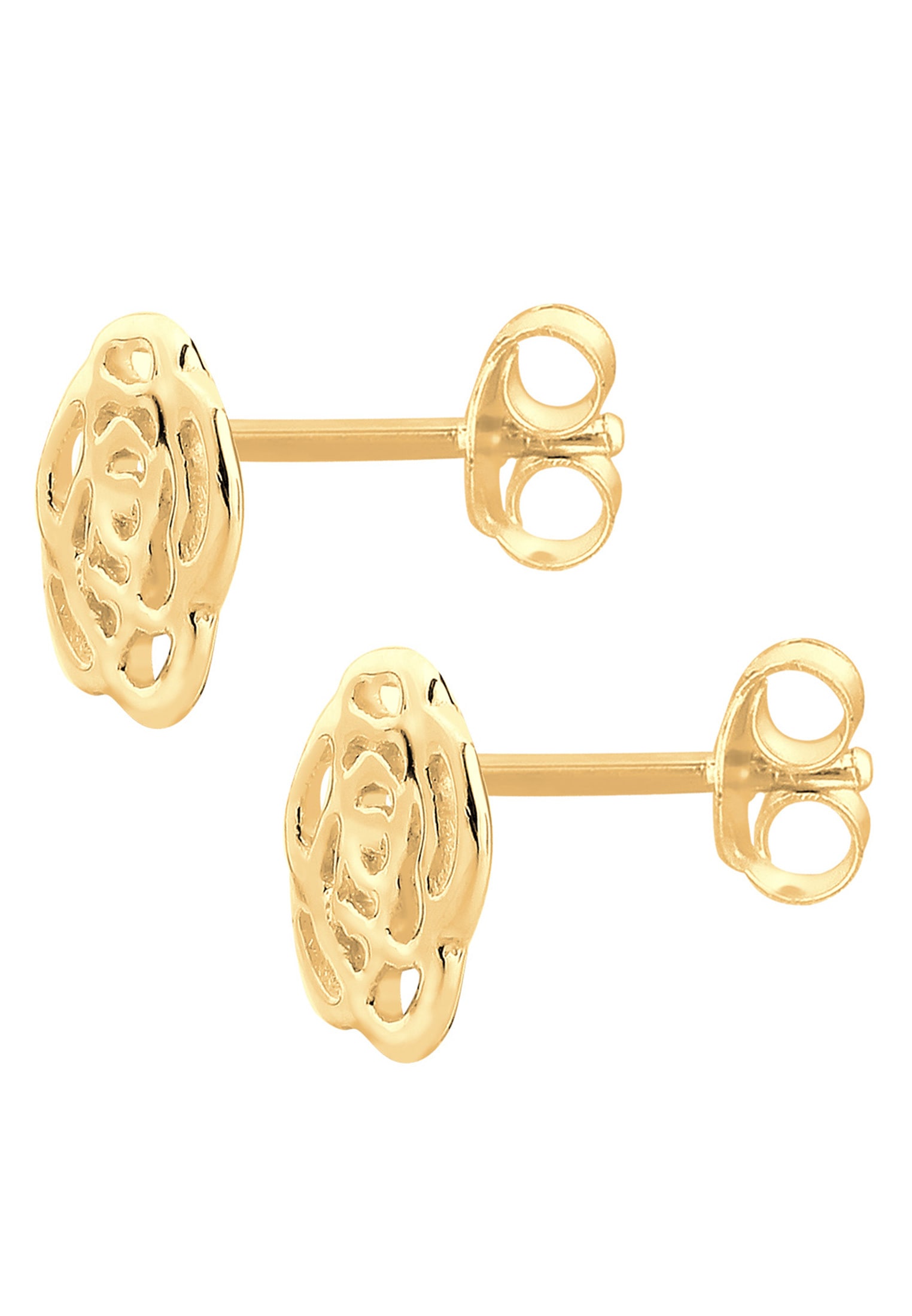 Elli Premium Paar Ohrstecker »Rose Blume Blüte Sommer 585 Gelbgold«