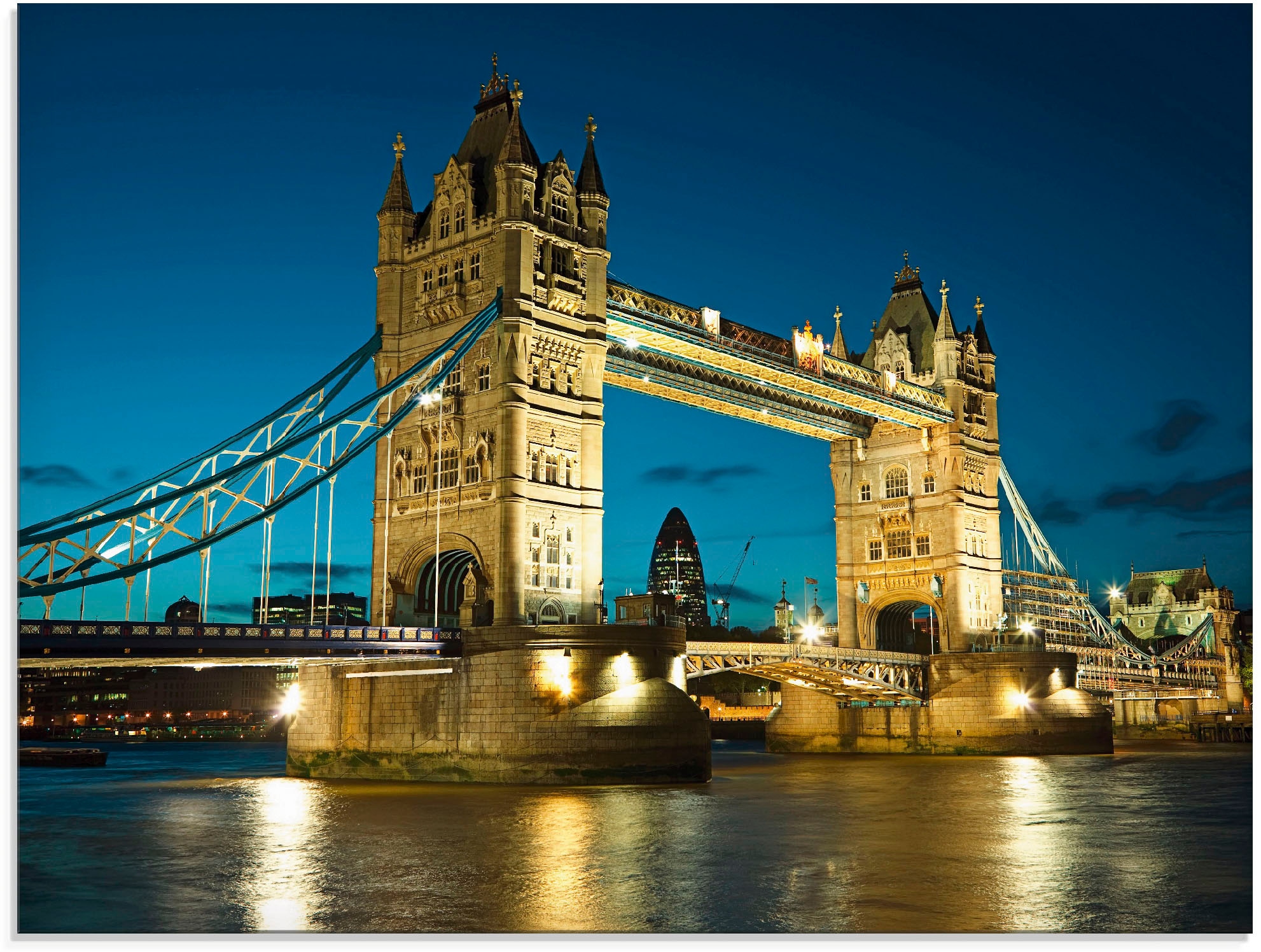 Artland Glasbild »Tower Bridge Abenddämmerung London«, Brücken, (1 St.), in günstig online kaufen