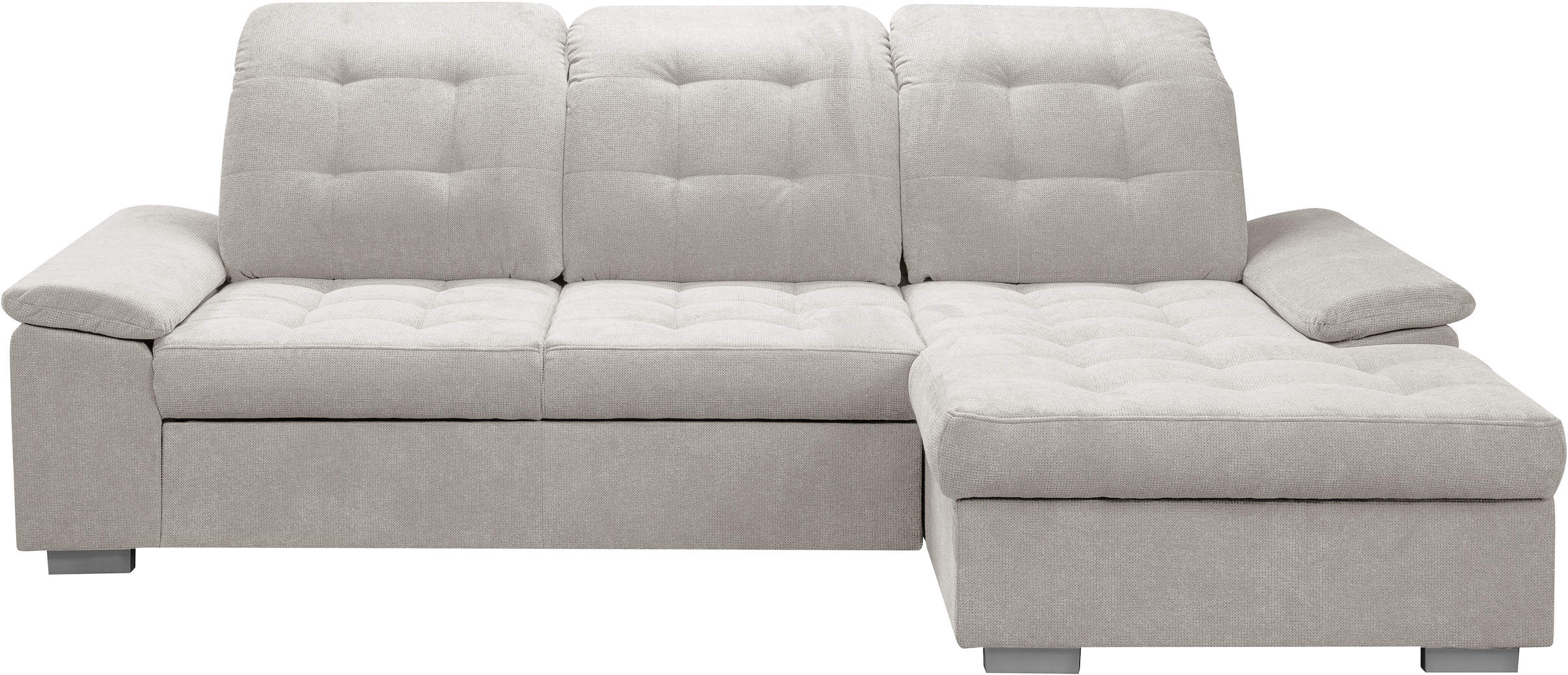 WERK2 Ecksofa Carmen, Sofa, Eckcouch mit Schlaffunktion, Bettkasten und Sitztiefenverstellung