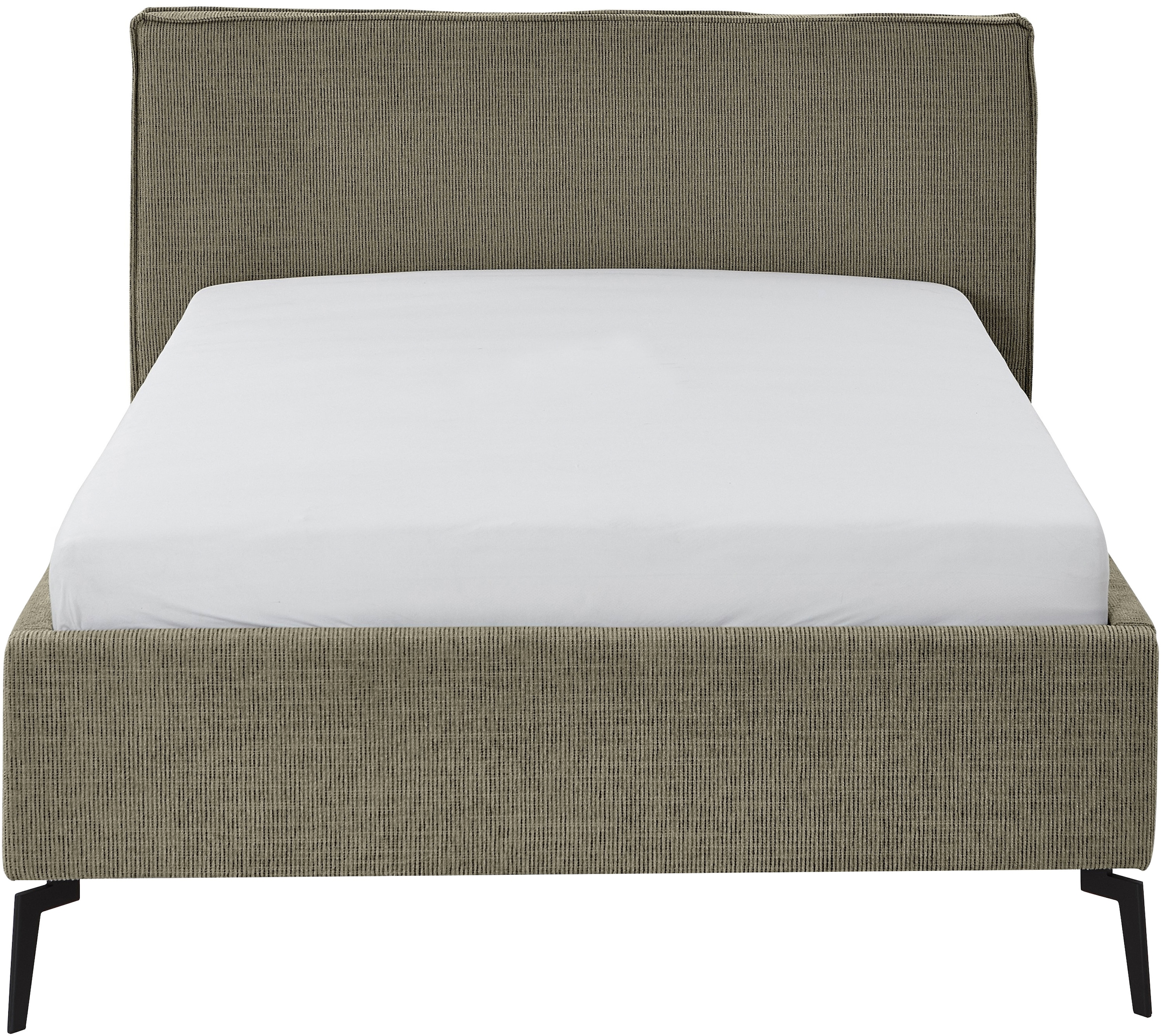 meise.möbel Polsterbett »Riva II« mit schwarzen Metallfüßen, wahlweise mit Bettkasten