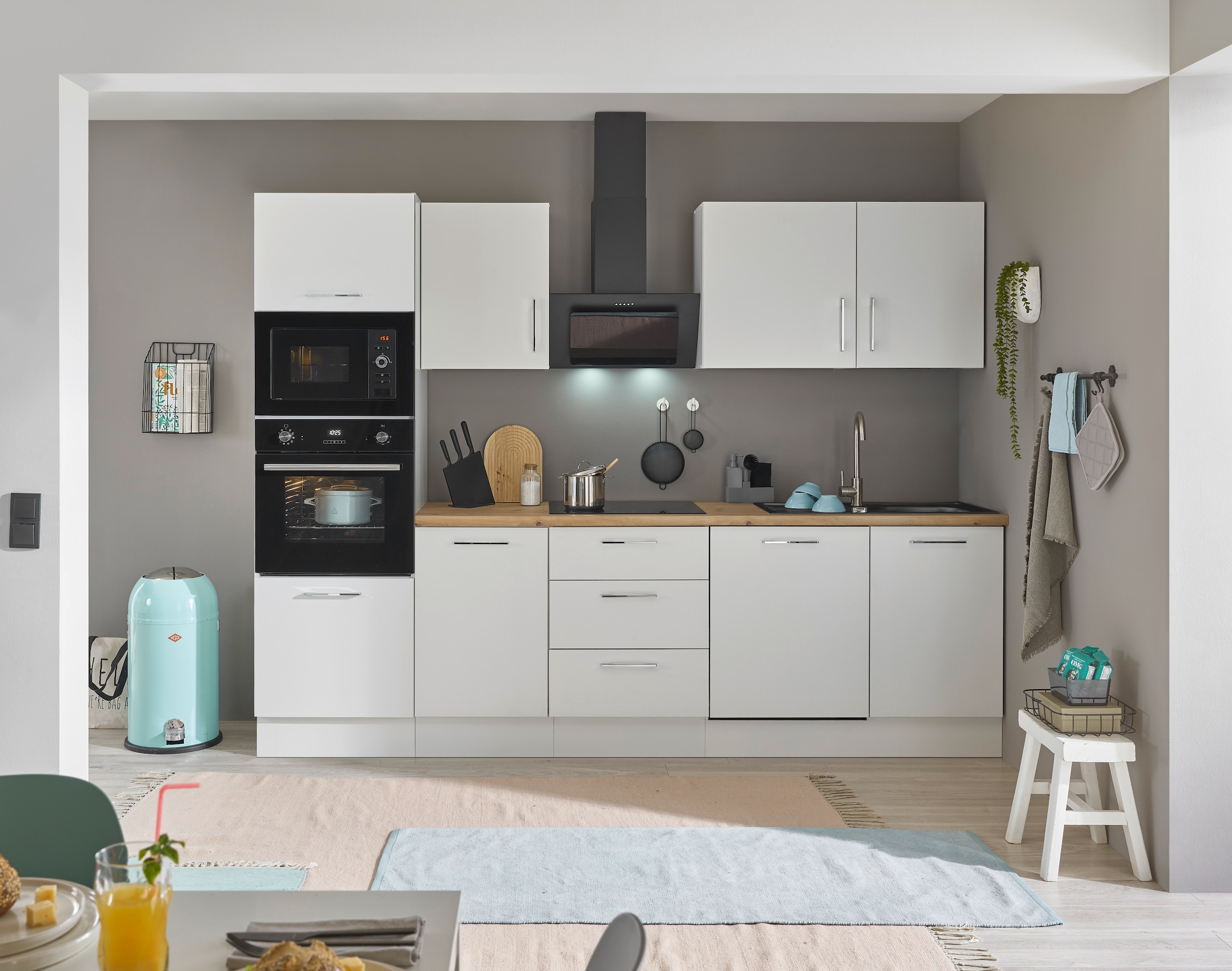 BASIC by Balculina Küchenzeile »Turin«, Breite 280 cm, wahlweise mit E-Gerä günstig online kaufen