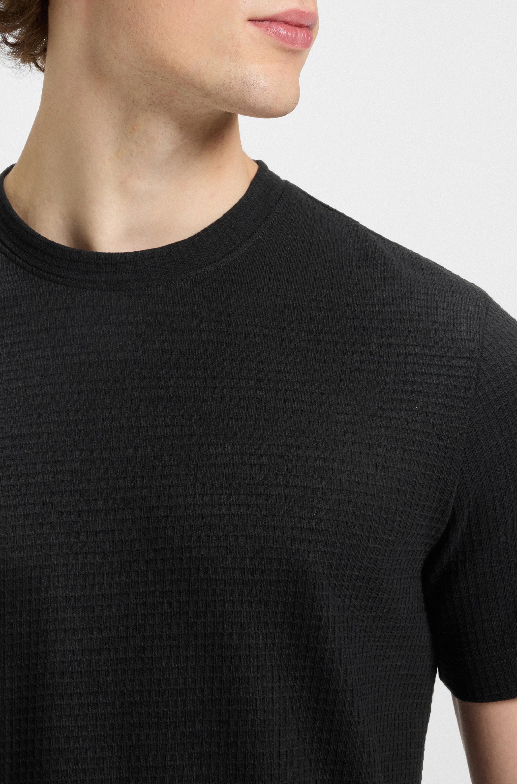 HUGO Underwear T-Shirt »,Austin T-Shirt« Waffelstruktur und Logo-Stickerei