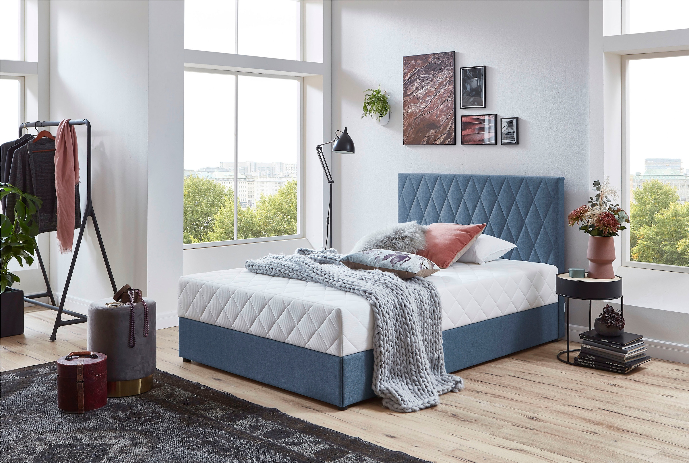 Bild von ATLANTIC home collection Boxbett Benita, mit Taschen-Federkernmatratze und Bettkasten