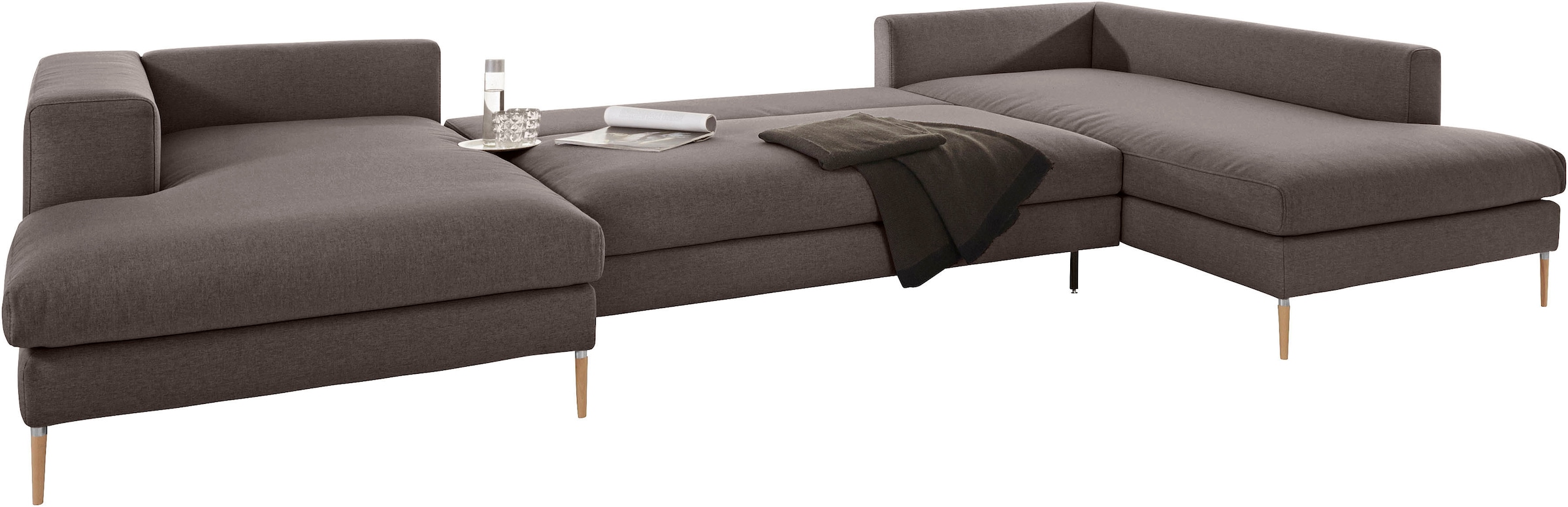 OTTO products Wohnlandschaft »Finnja, viel Platz, wahlweise Bettfunktion und Bettkasten, U-Form«
