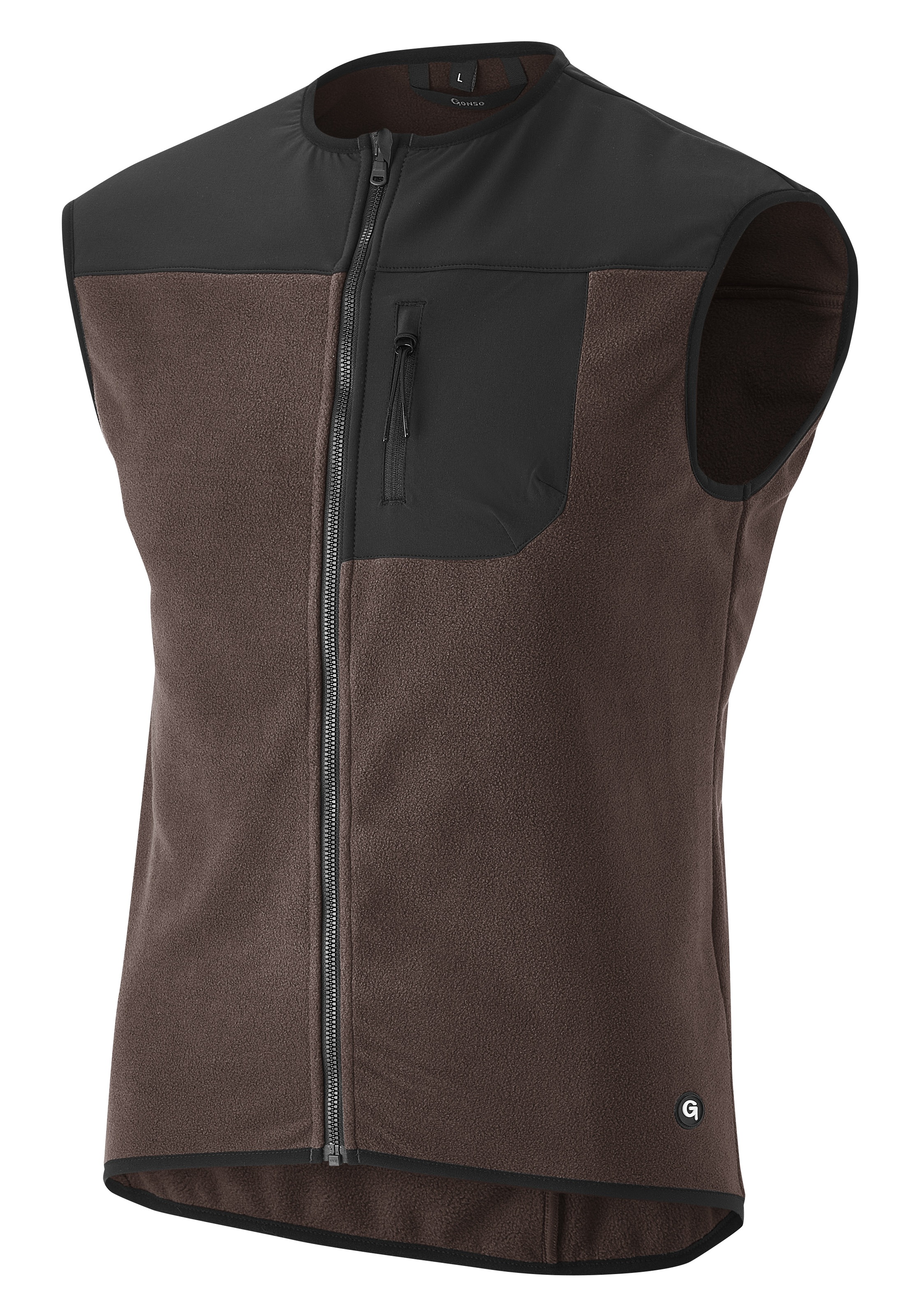 Gonso Fahrradjacke »ADVENTURE VEST FLEECE«, Unisex Radweste, warme Fleece-Weste, integrierte Smartphone Tasche
