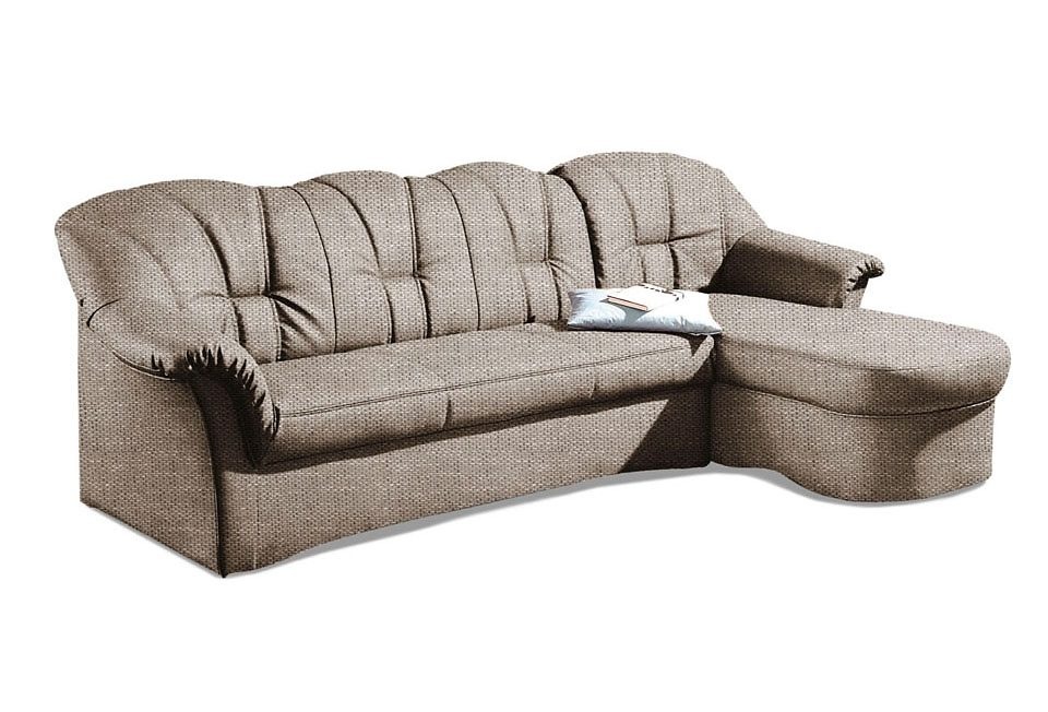DOMO collection Ecksofa »Papenburg, zeitlose Rückensteppung, elegante Formensprache, L-Form«, in großer Farbvielfalt, wahlweise mit Bettfunktion