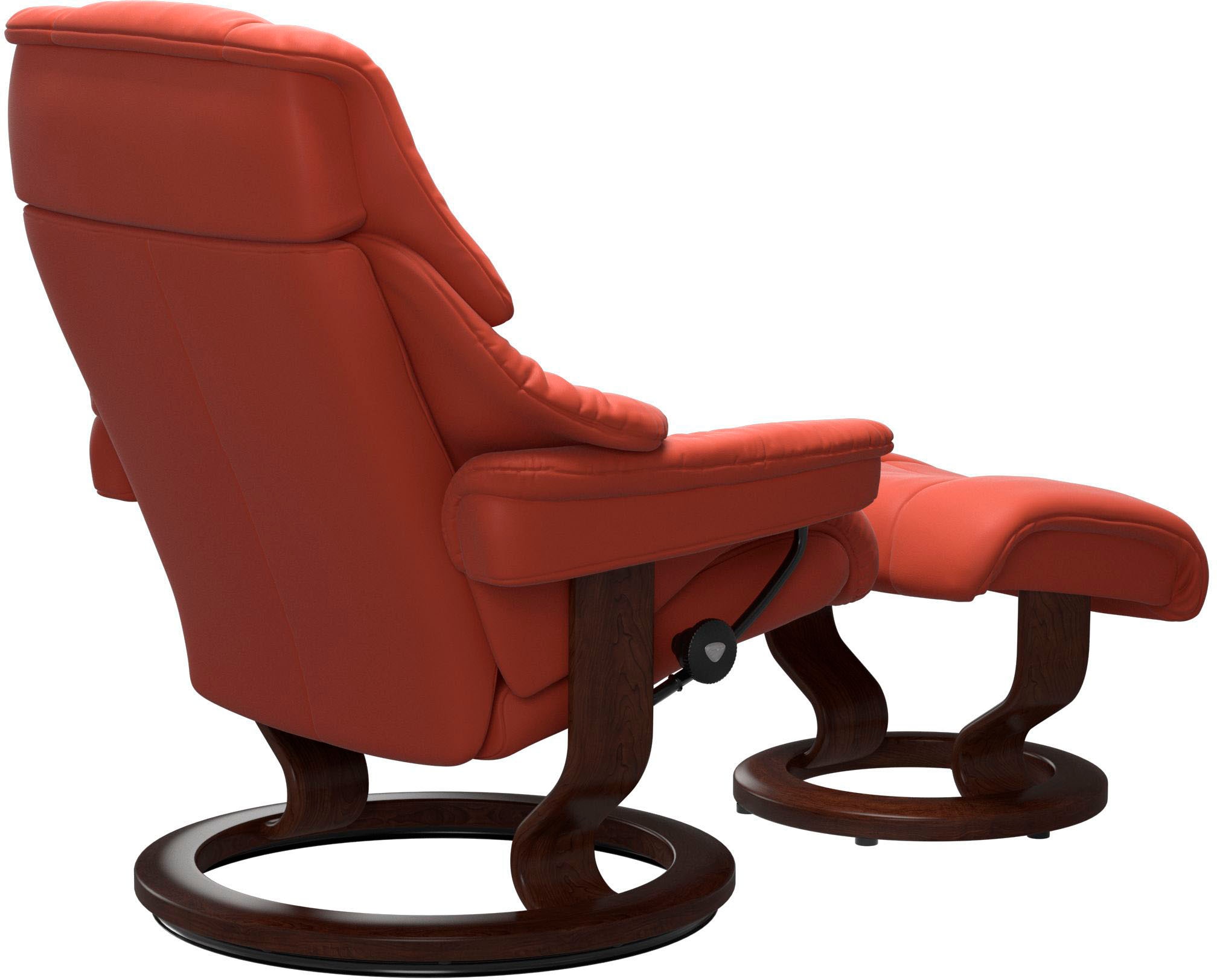 Stressless® Relaxsessel »Reno«, (Set, Relaxsessel mit Hocker), mit Hocker, mit Classic Base, Größe S, M & L, Gestell Braun