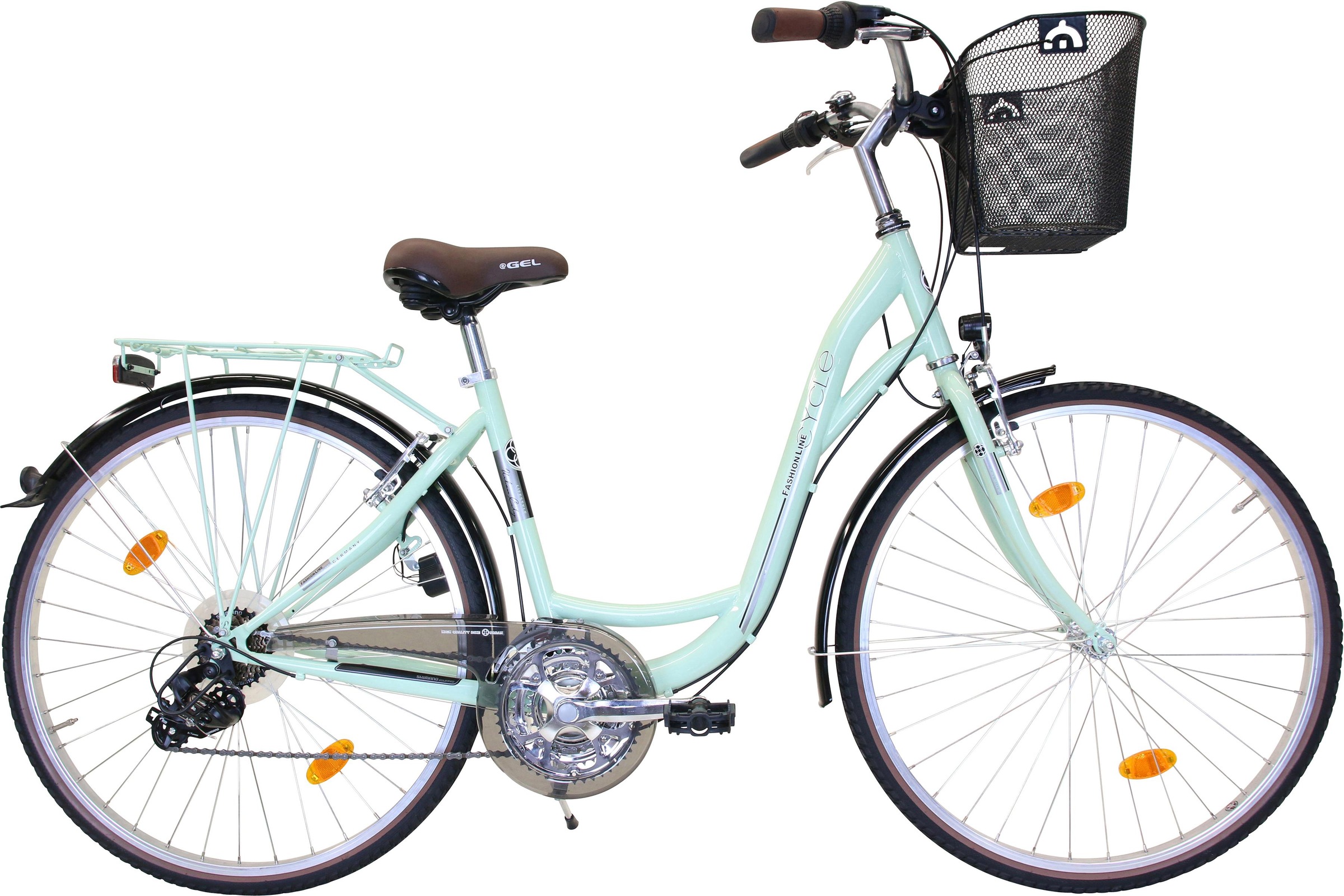 Bild von FASHION LINE Cityrad, 21 Gang, Shimano, TY 300 Schaltwerk, Kettenschaltung, für Damen, Kettenschaltung