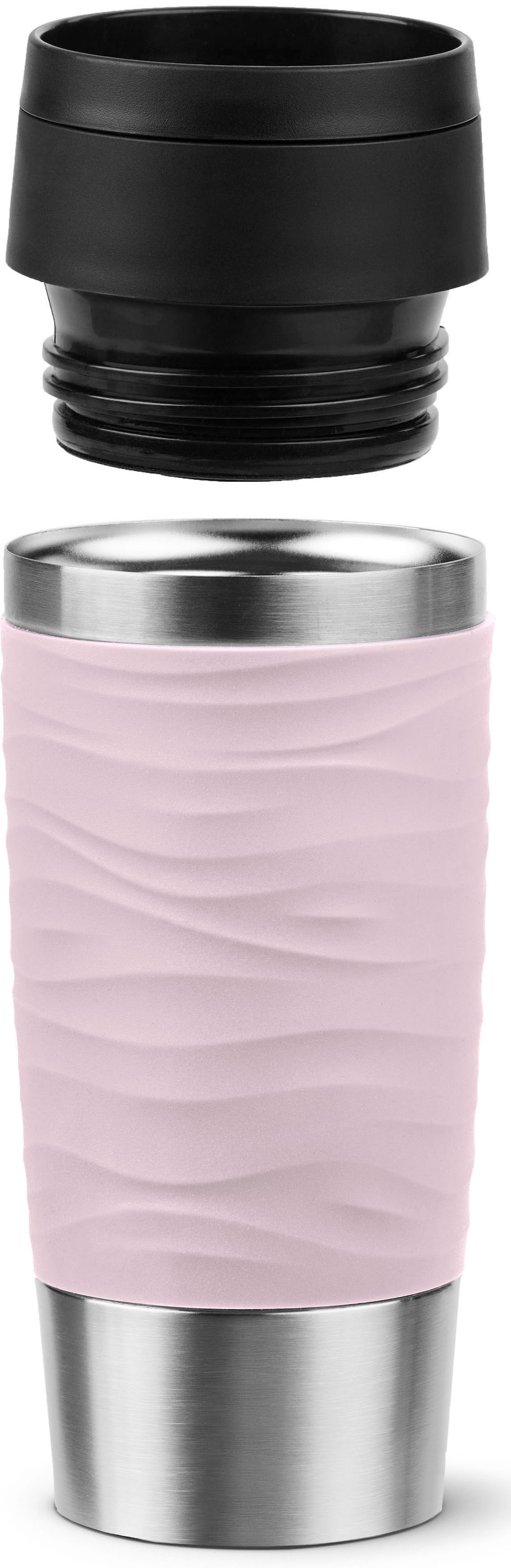 Emsa Thermobecher »Travel Mug Classic Wave«, 6h heiß, 12h kalt, 100% dicht, spülmaschinenfest, 360°-Trinköffnung