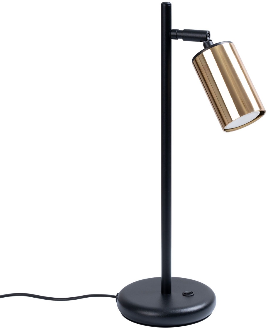SOLLUX lighting Tischleuchte »Tischlampe WINX schwarz/gold«, 1 flammig, Leu günstig online kaufen