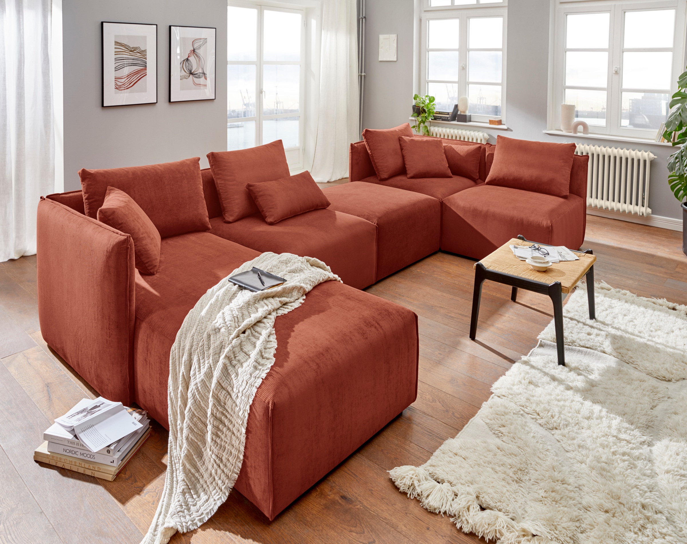 OTTO home Wohnlandschaft »Nöre U-Form« 5 Teile, in vielen Bezugsqualitäten günstig online kaufen