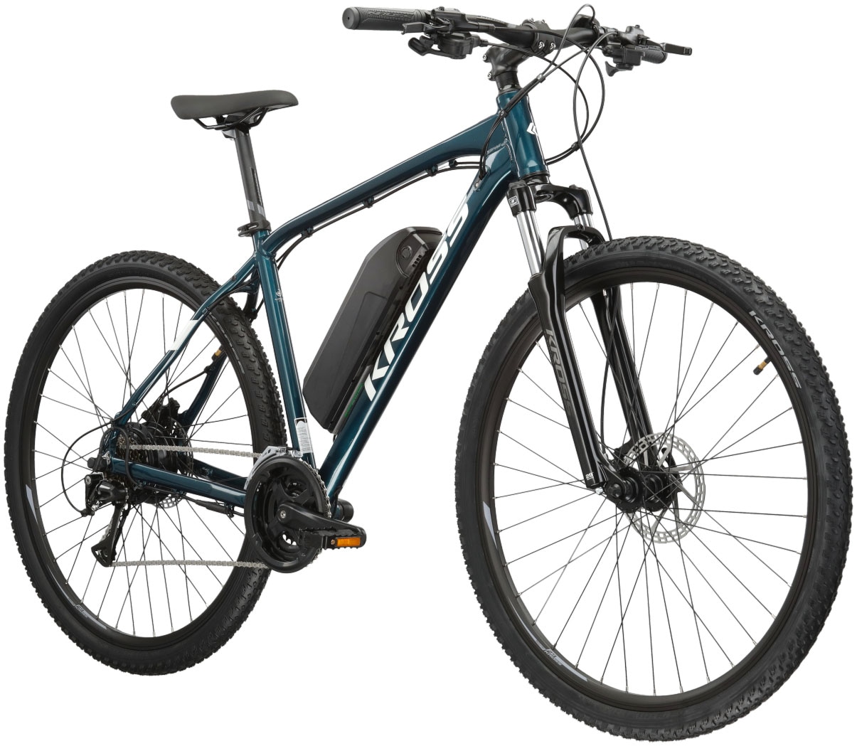 Kross E-Bike »E-MTB Hexagon Boost ZZ 29 Zoll blau«, 21 Gang, Shimano, ACERA M3020, Heckmotor 250 W, Pedelec, Elektrofahrrad für Damen und Herren