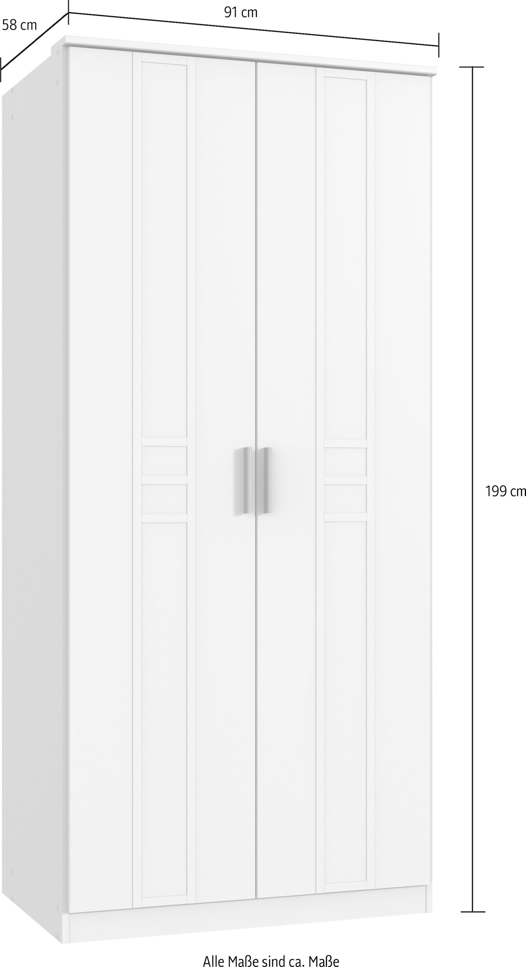 Wimex Kleiderschrank »Borkum«, wahlweise 91cm oder 135cm breit
