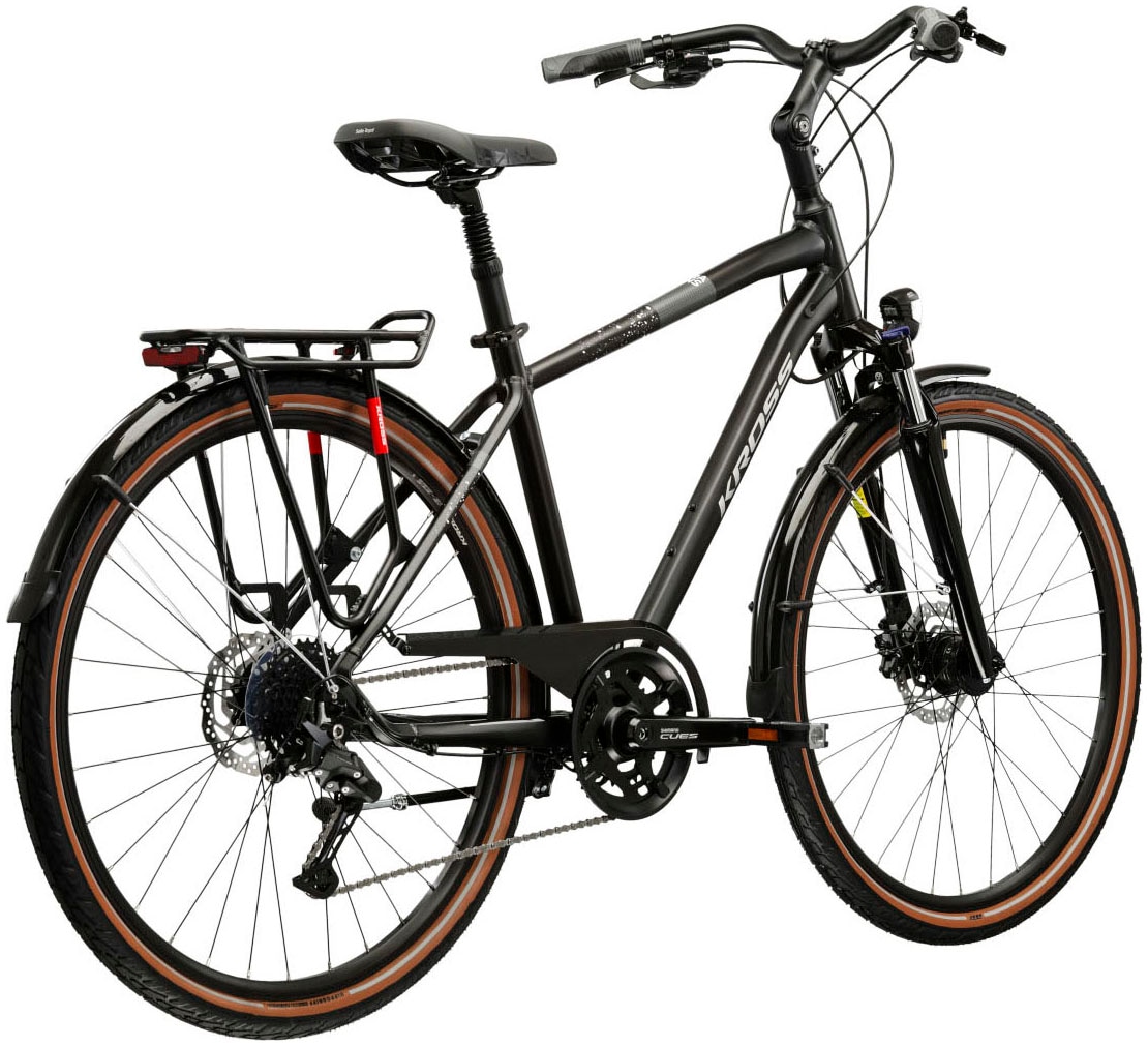Kross Trekkingrad »KROSS Trekkingrad 28" Trans 5.0 ULT.RA  schwarz 18 Gänge« 18 Gang Shimano CUES U3020 Schaltwerk Kettenschaltung