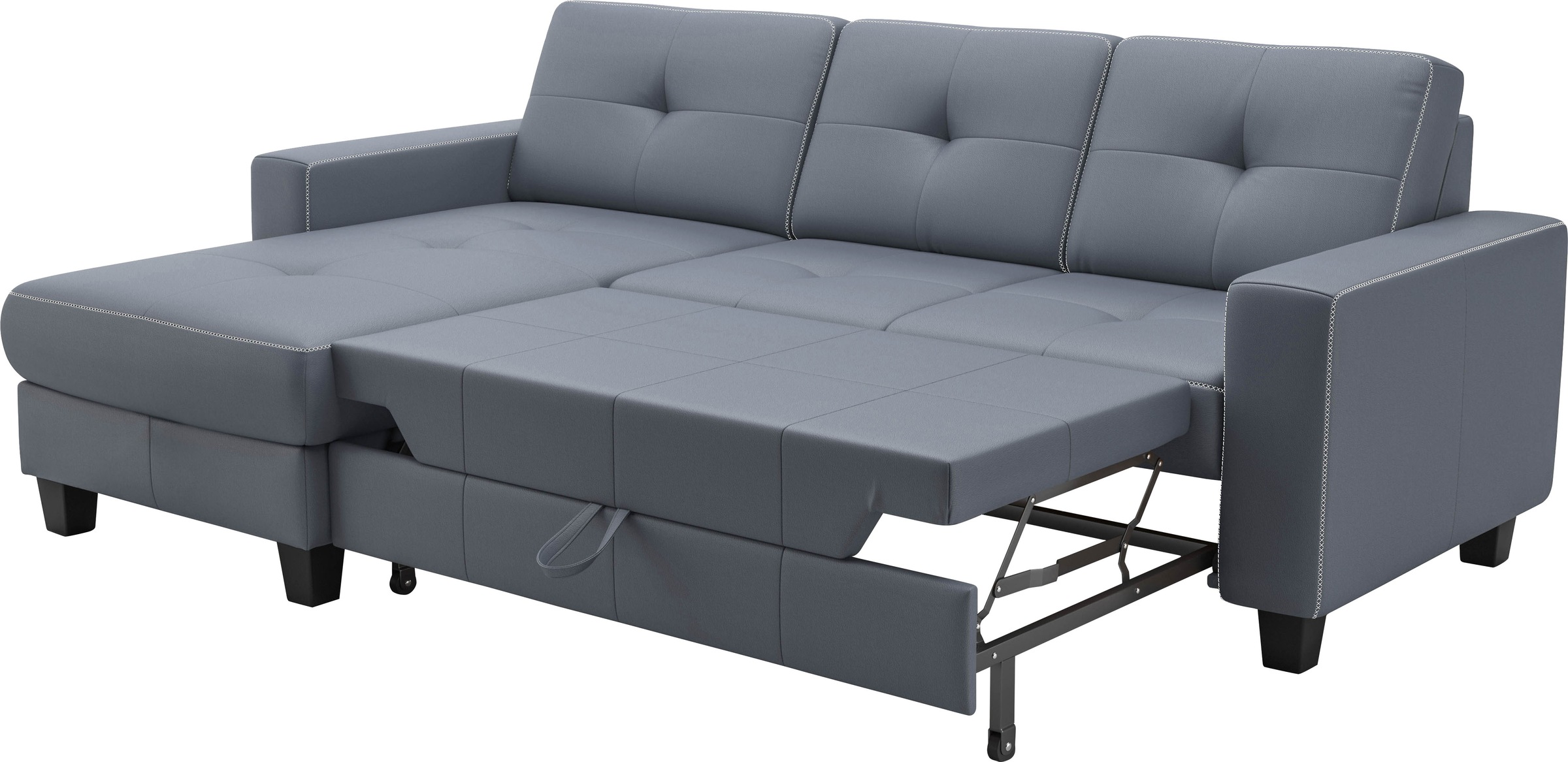 Places of Style Ecksofa »Varese«, wahlweise mit Bettfunktion und Bettkasten