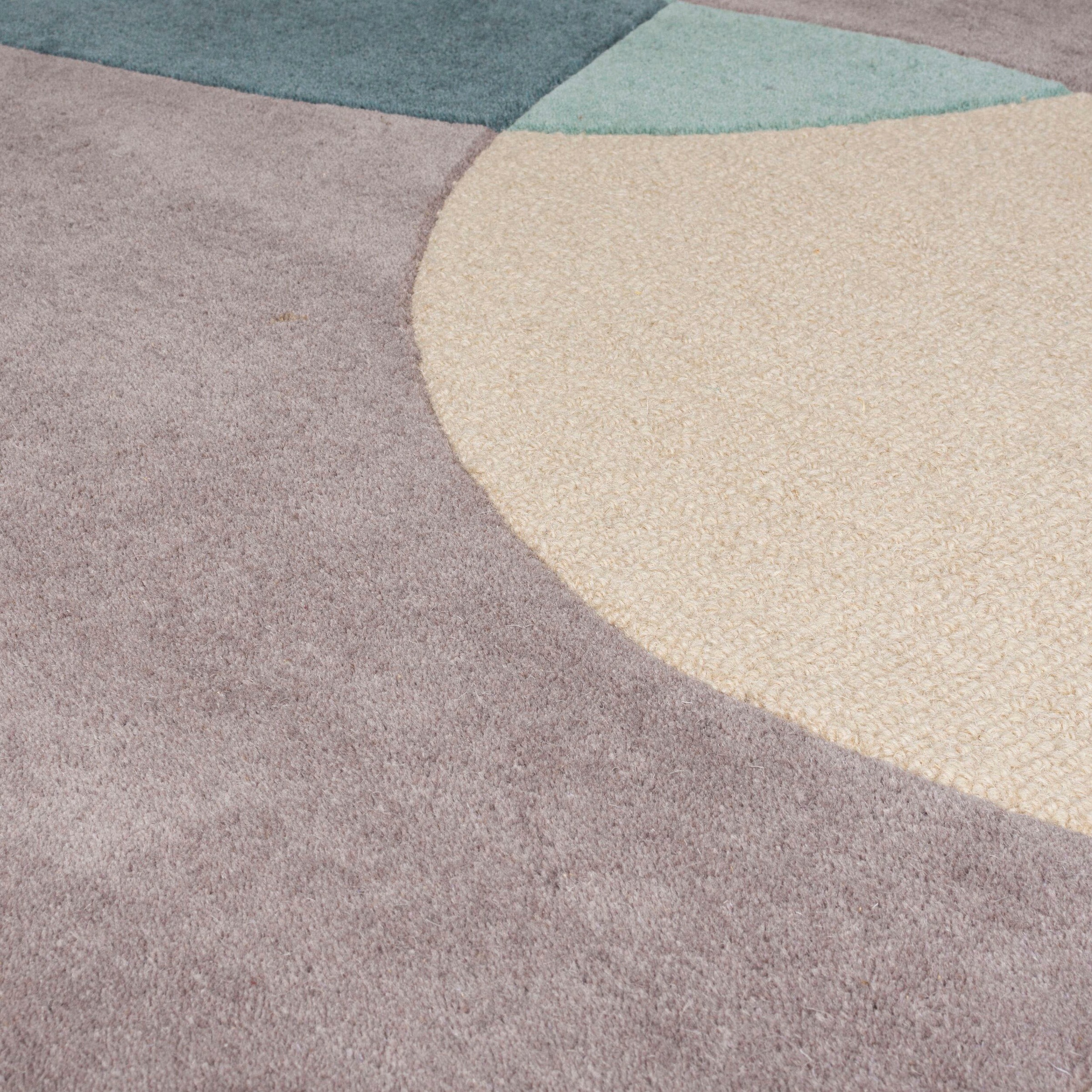 FLAIR RUGS Wollteppich »Glow«, rechteckig, 8 mm Höhe, fußbodenheizungsgeeignet, mit Hoch-Tief-Effekt, gemustert