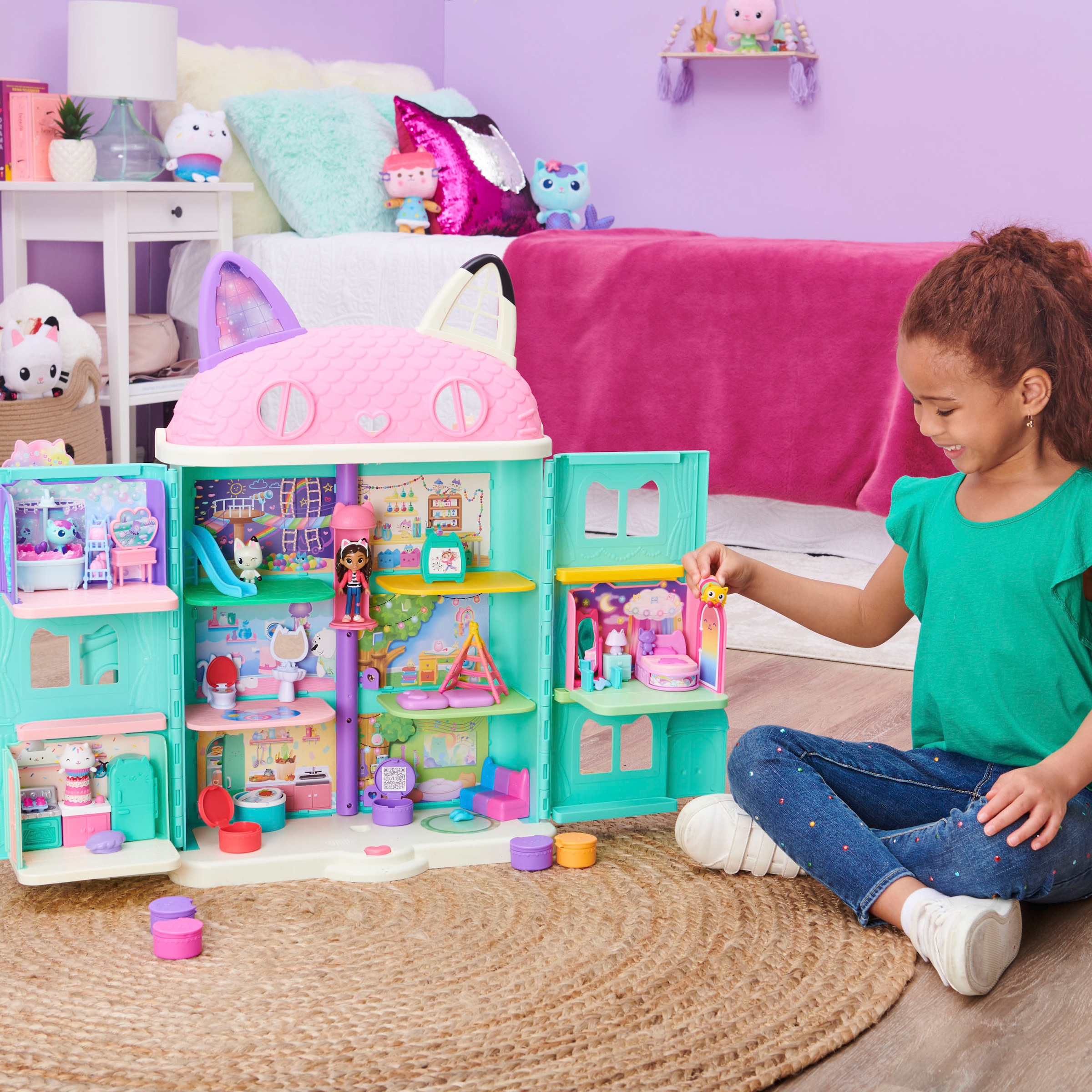Spin Master Spielwelt »Gabby's Dollhouse – Deluxe Room – Pillow Cat's Schlafzimmer«
