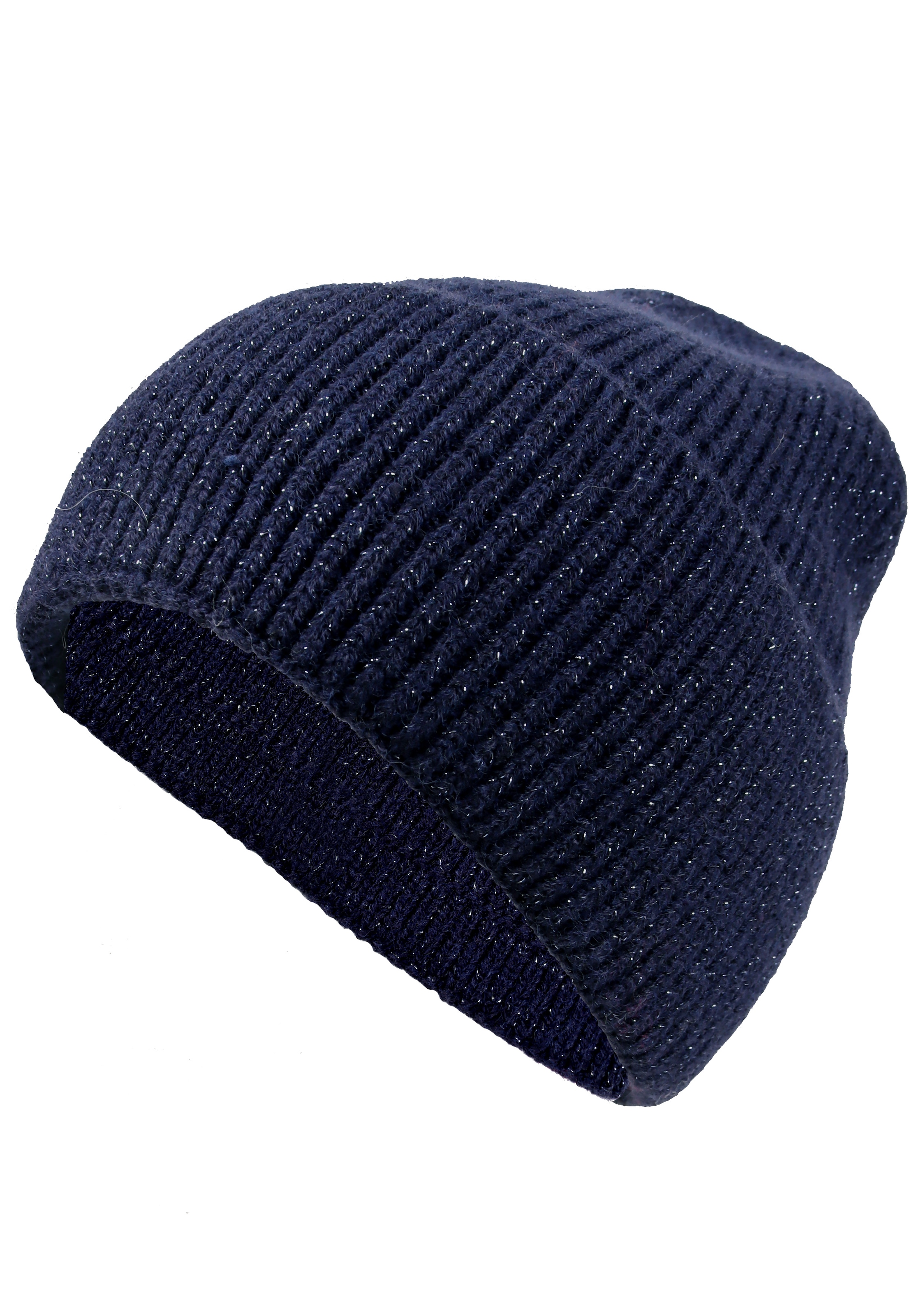 Capelli New York Beanie Strickmütze mit dezent eingearbeiteten Glitzerfäden