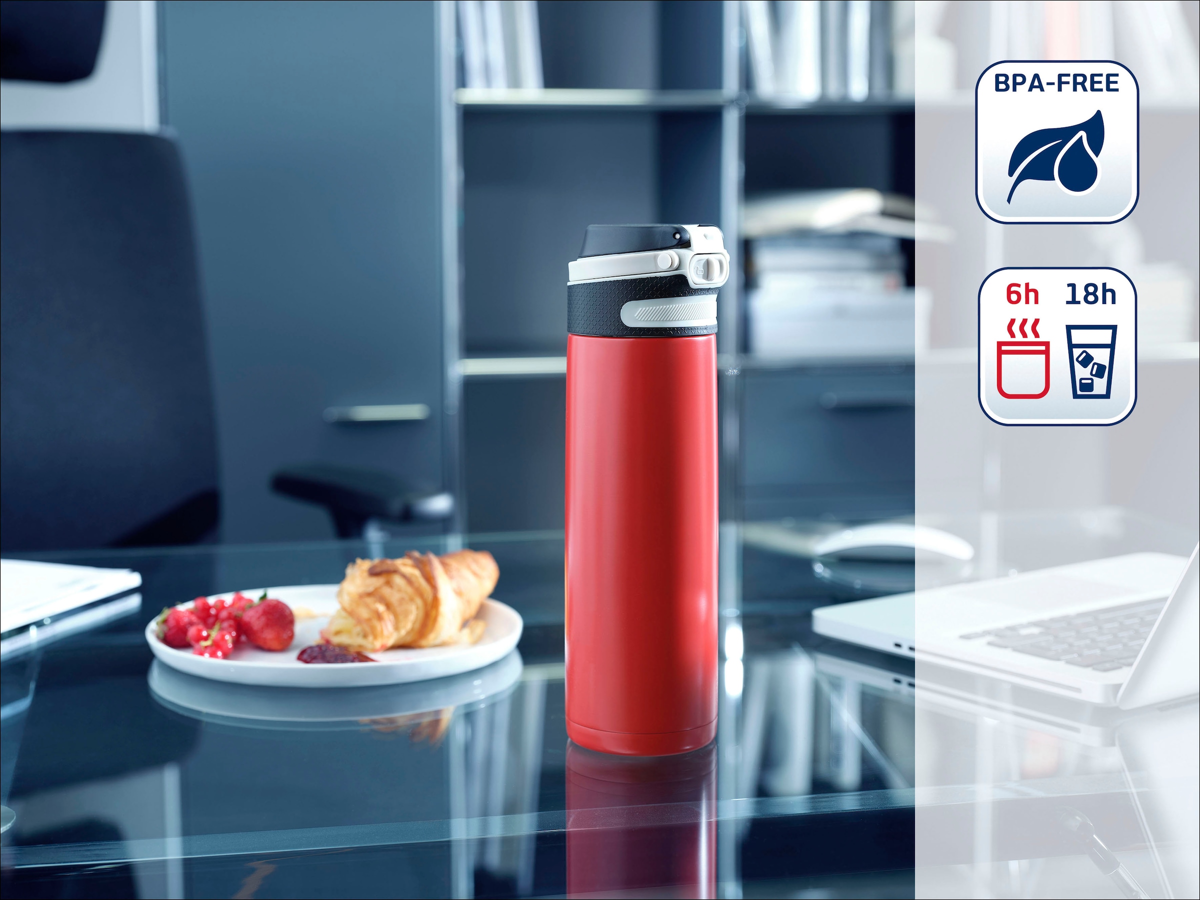 Leifheit Thermoflasche »Flip«, 600 ml