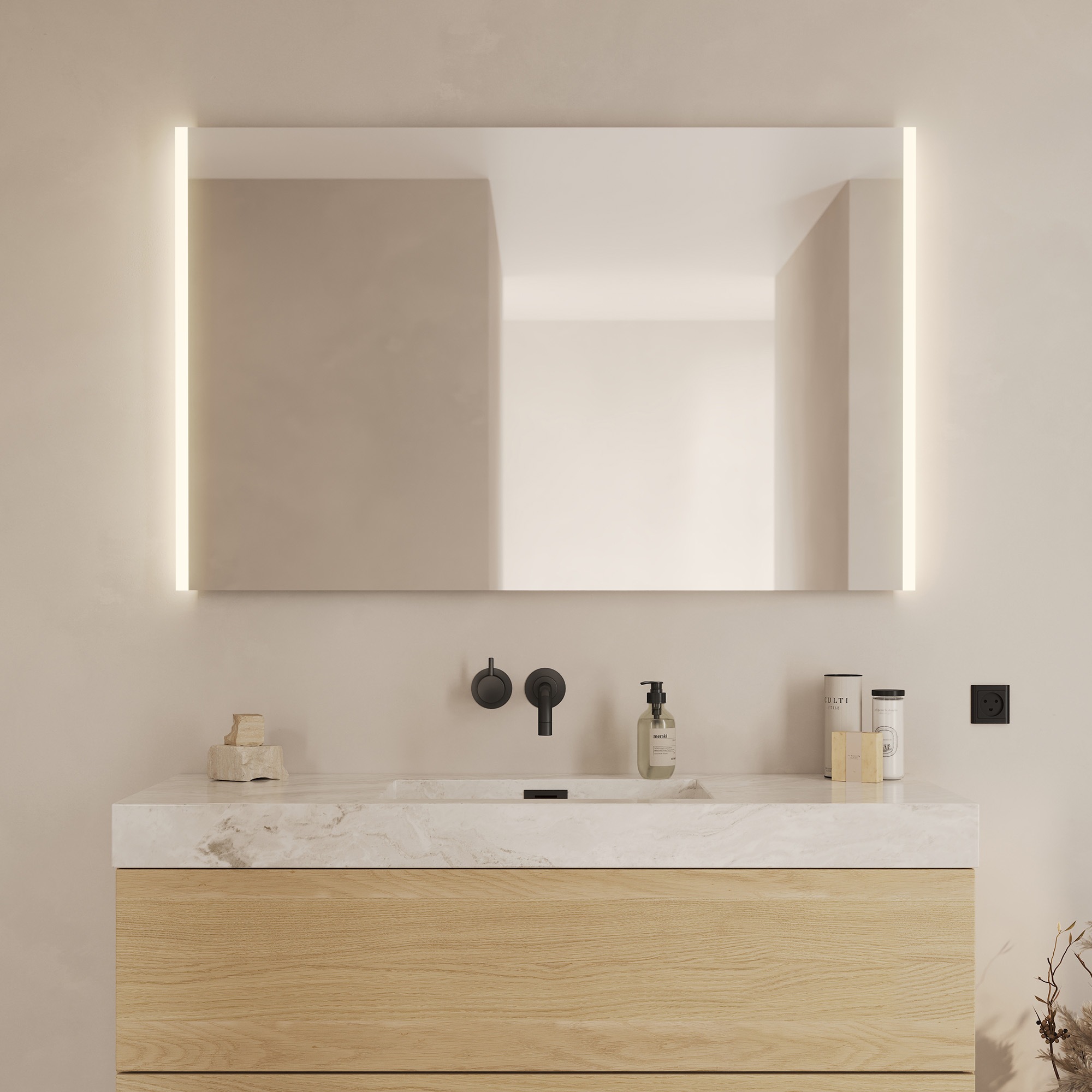 Loevschall Badspiegel »Lago, Spiegel Bundle inkl. Schminkspiegel, Badezimme günstig online kaufen