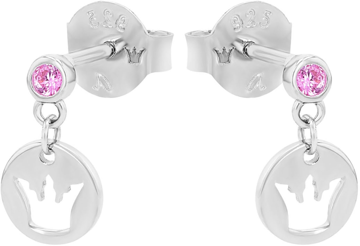 Prinzessin Lillifee Paar Ohrhänger »Krone-Motiv, 2038743«, mit Zirkonia (synth.)