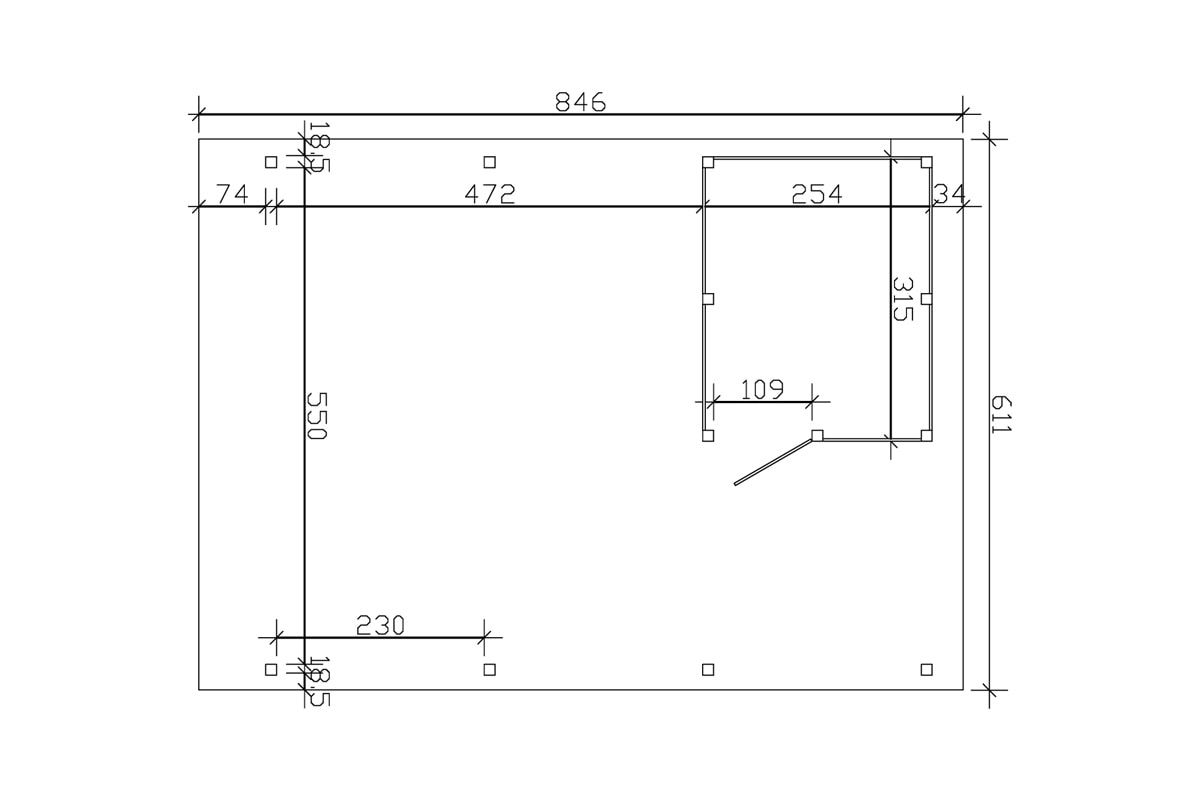 Skanholz Doppelcarport »Spessart«, Leimholz-Nordisches Fichtenholz, 550 cm, weiß