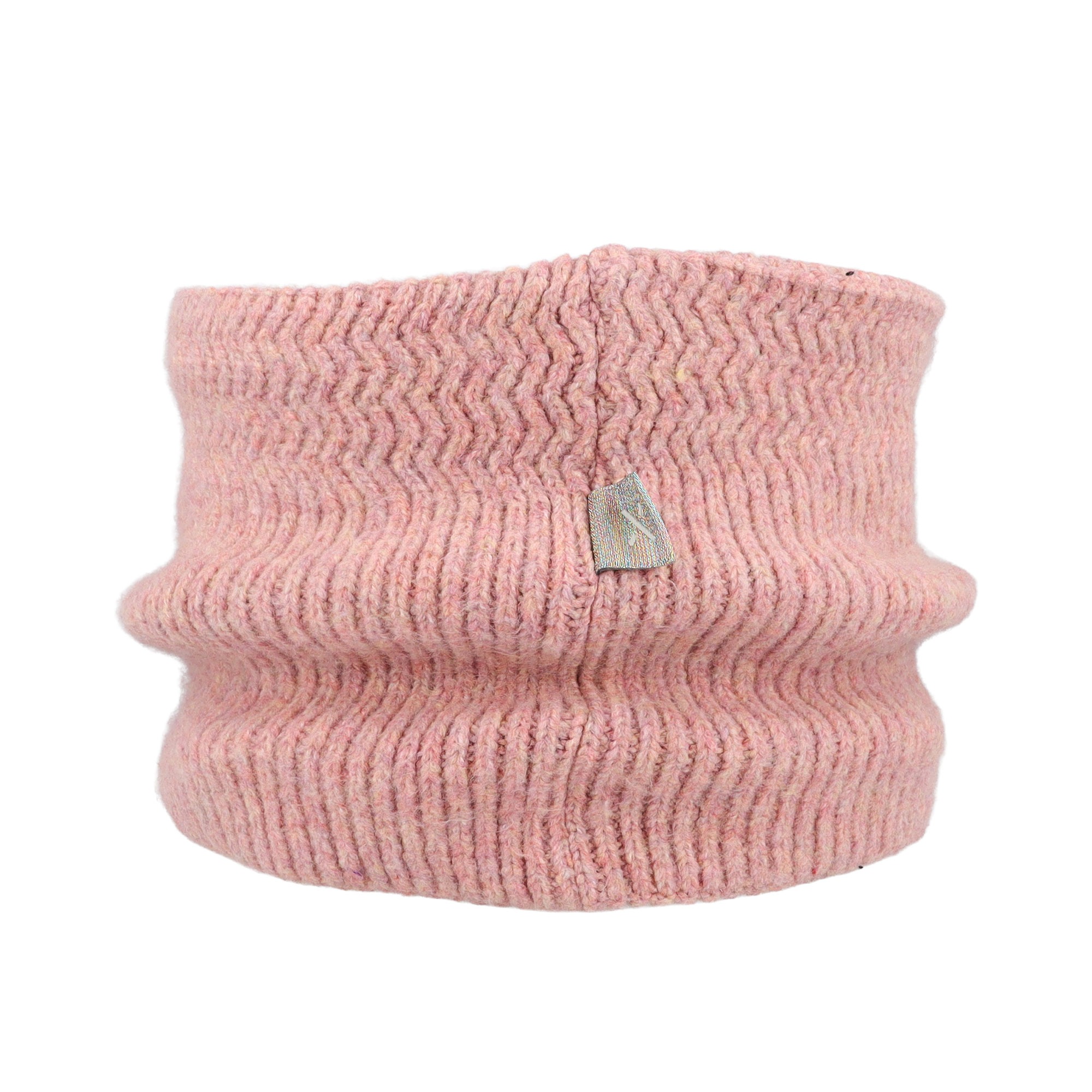 MAXIMO Loop Schlauchschal, Melange, soft, Jerseyfutter, Zick-Zack, 17 x 25 cm
