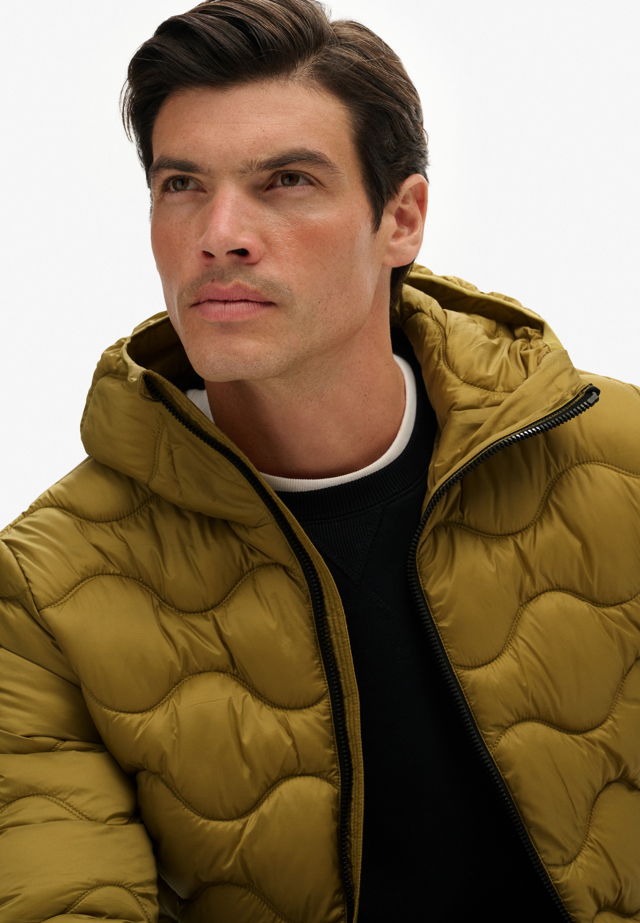 Superdry Steppjacke »HOODED QUILTED WAVE PADDED JKT« mit Kapuze