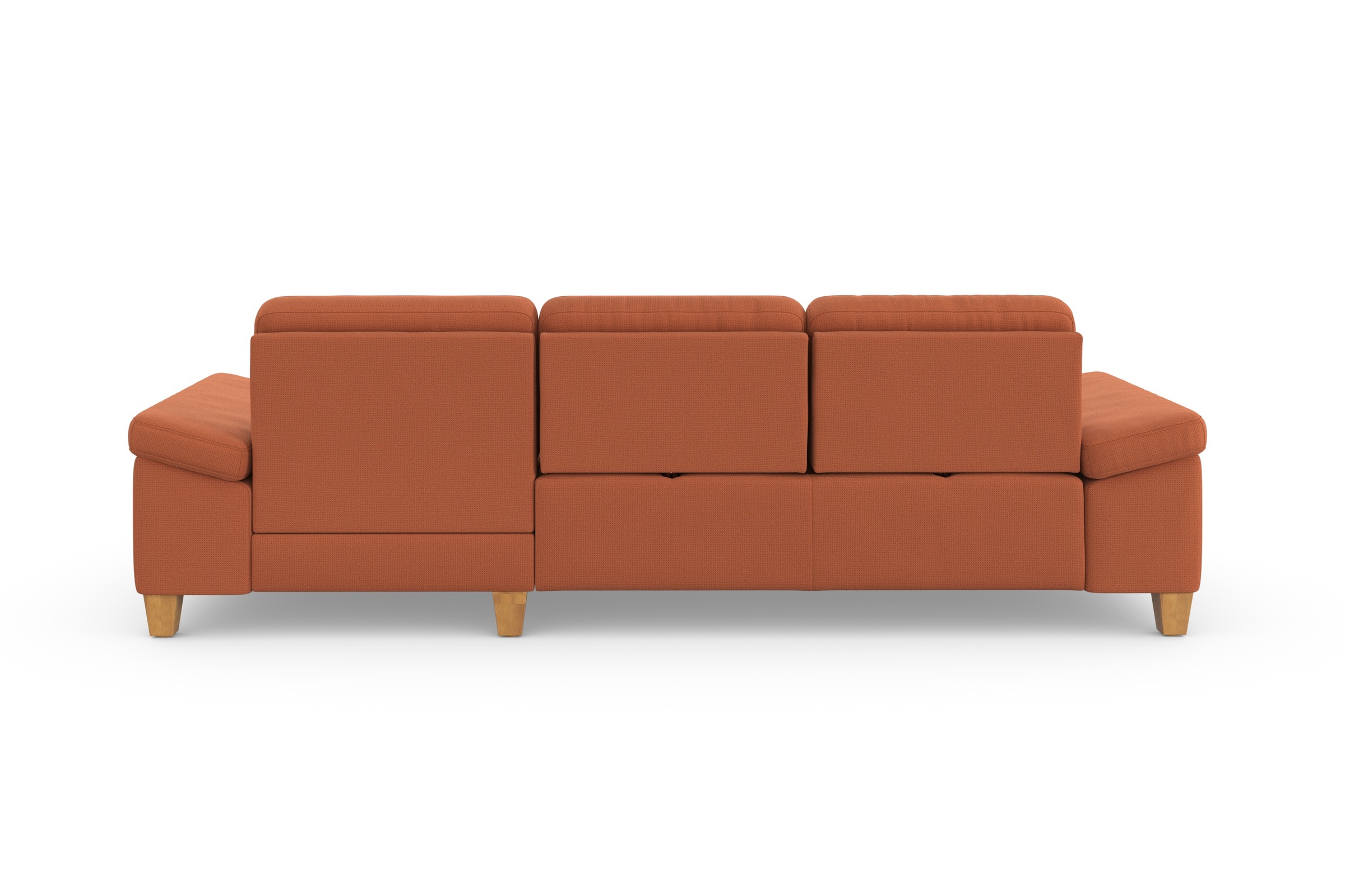 sit&more Ecksofa »Westham L-Form«, mit Recamiere, mit oder ohne Bettfunktion, Bettkasten, Füße Eiche