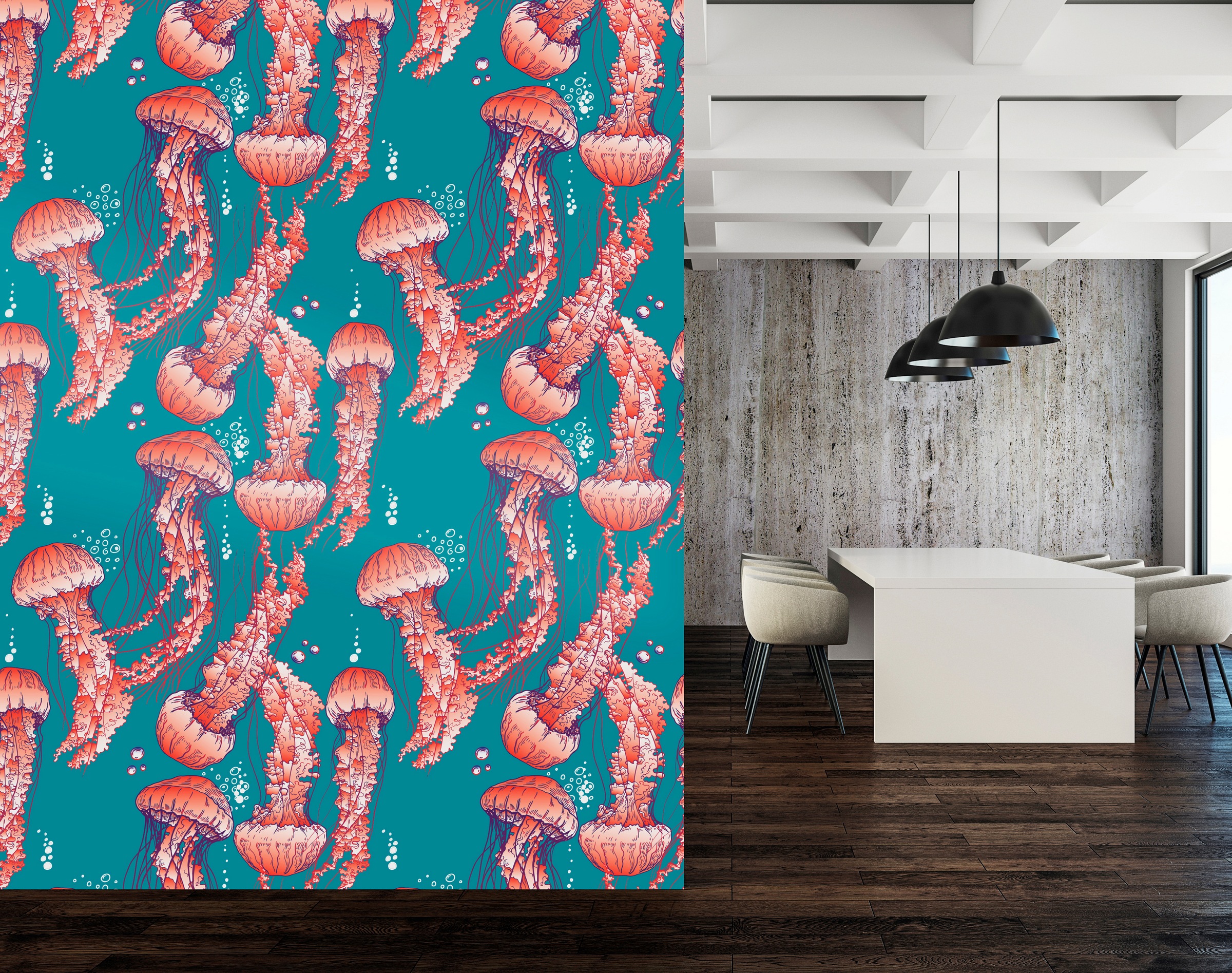 queence Vinyltapete »Aylin« Meer   Motiv   Strand   bedruckt   gemustert günstig online kaufen