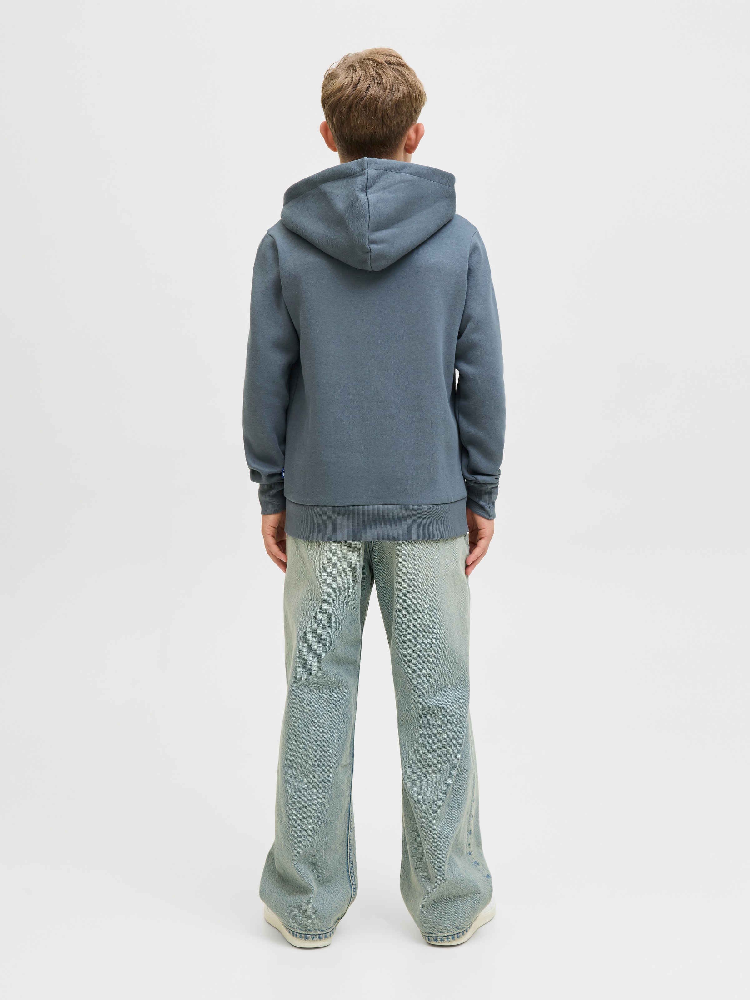 Jack & Jones Junior Kapuzensweatshirt »JJECORP mit Druck, Kängurutasche, pflegeleicht«, bedruckt, modisch, regular fit, Rundhals