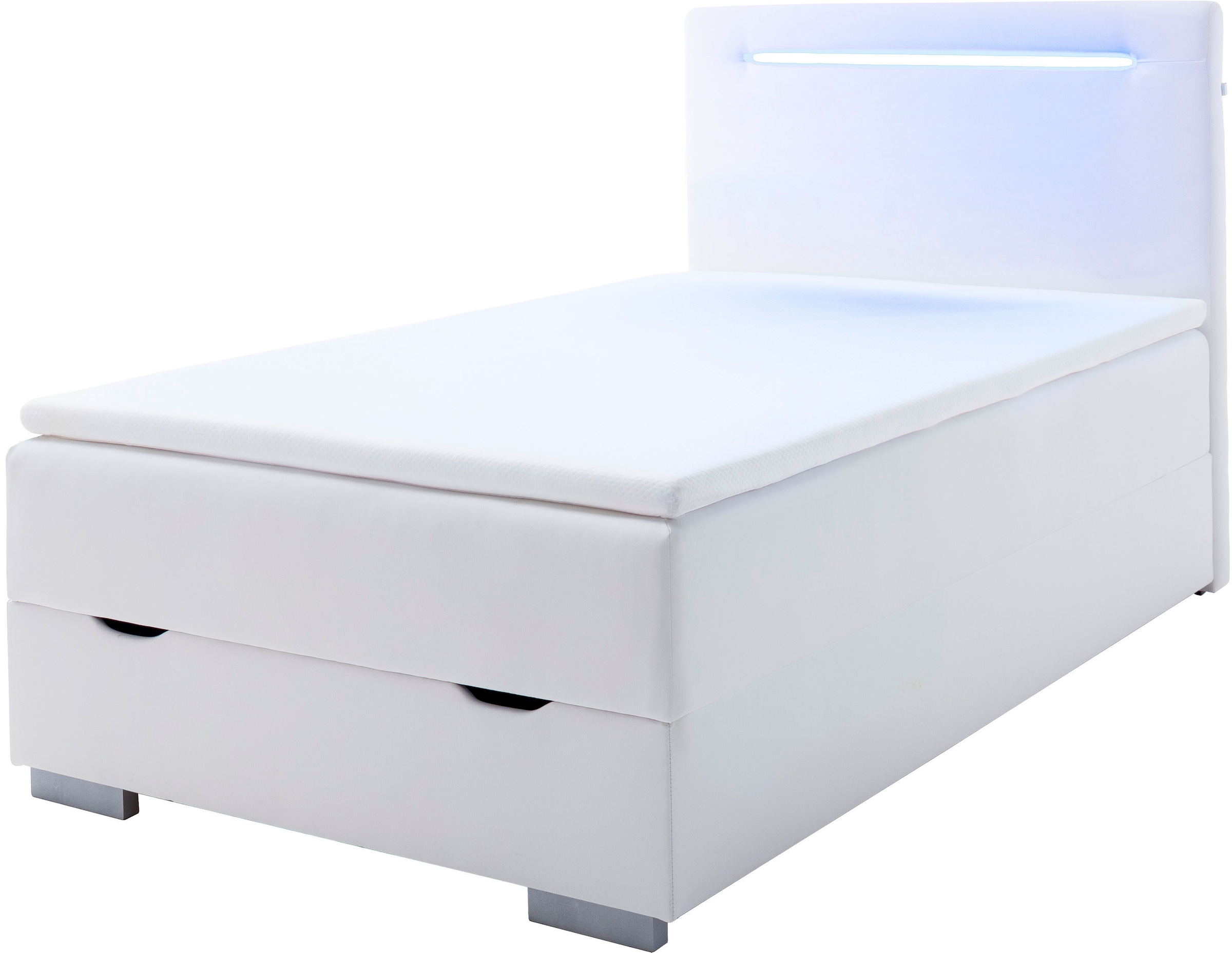 meise.möbel Boxspringbett »Las Vegas 2«, inkl. LED Beleuchtung im Kopfteil, mit Bettkasten und Topper