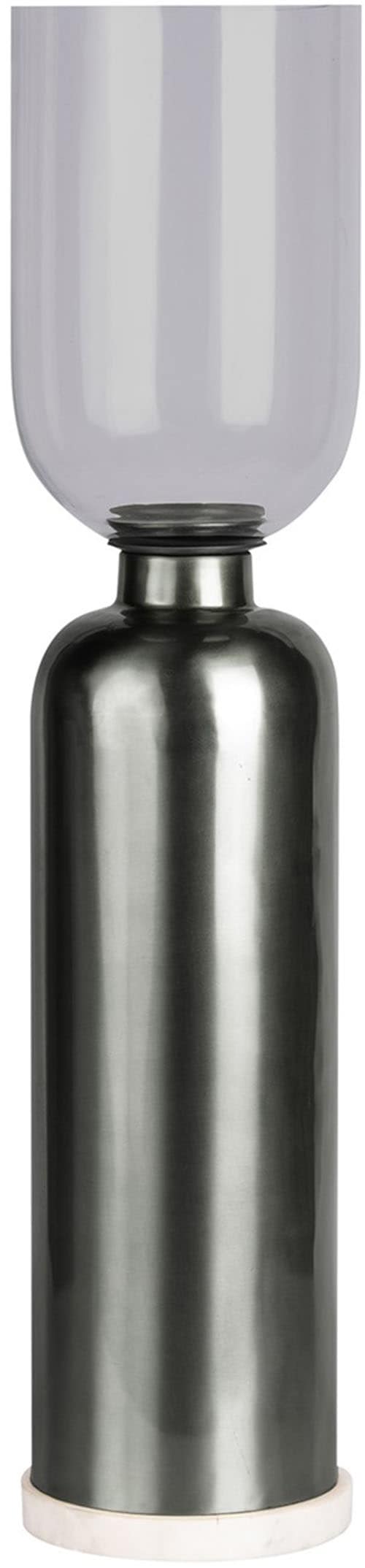 Kayoom Kerzenhalter »Bodenkerzenhalter Shyam 225«, Bodenkerzenhalter aus Metall, Marmor-Sockel, Windlicht aus Glas