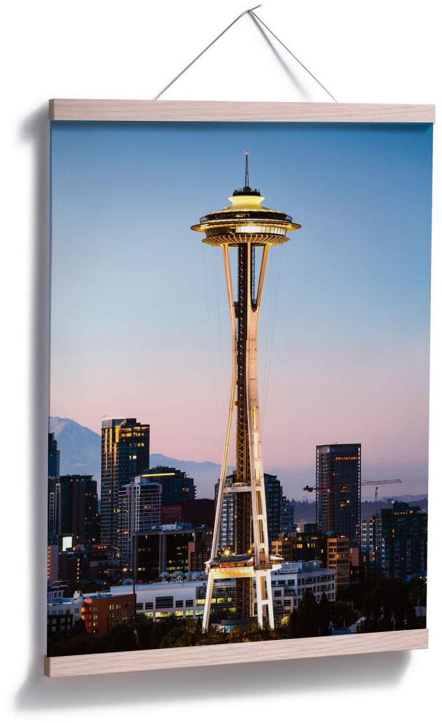 Wall-Art Poster »Space Needle Seattle«, Städte, (1 St.), Poster, Wandbild,  Bild, Wandposter auf Raten bestellen