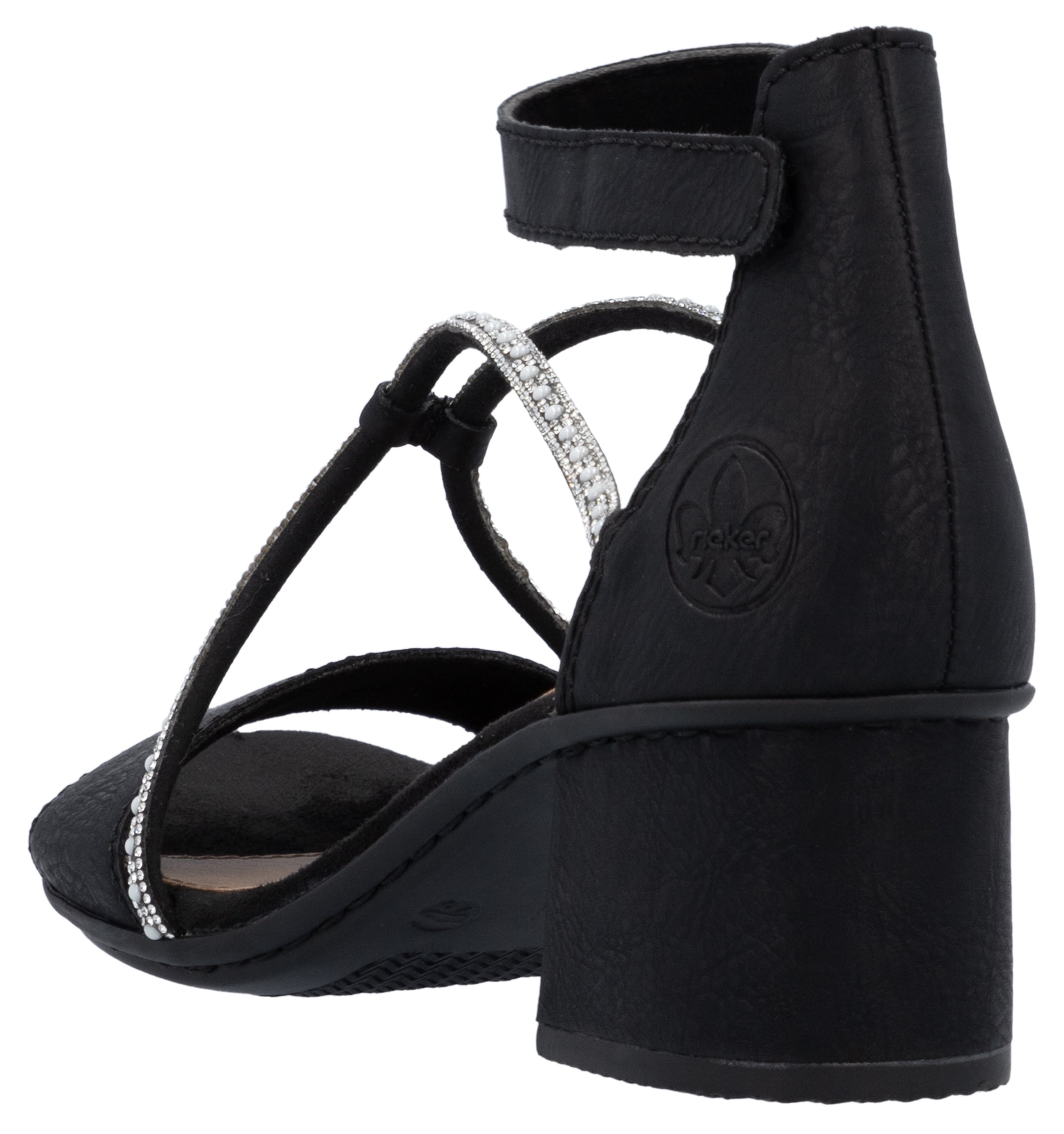 Rieker Sandalette, Sommerschuh, Sandale, Blockabsatz, mit praktischem Klettverschluss
