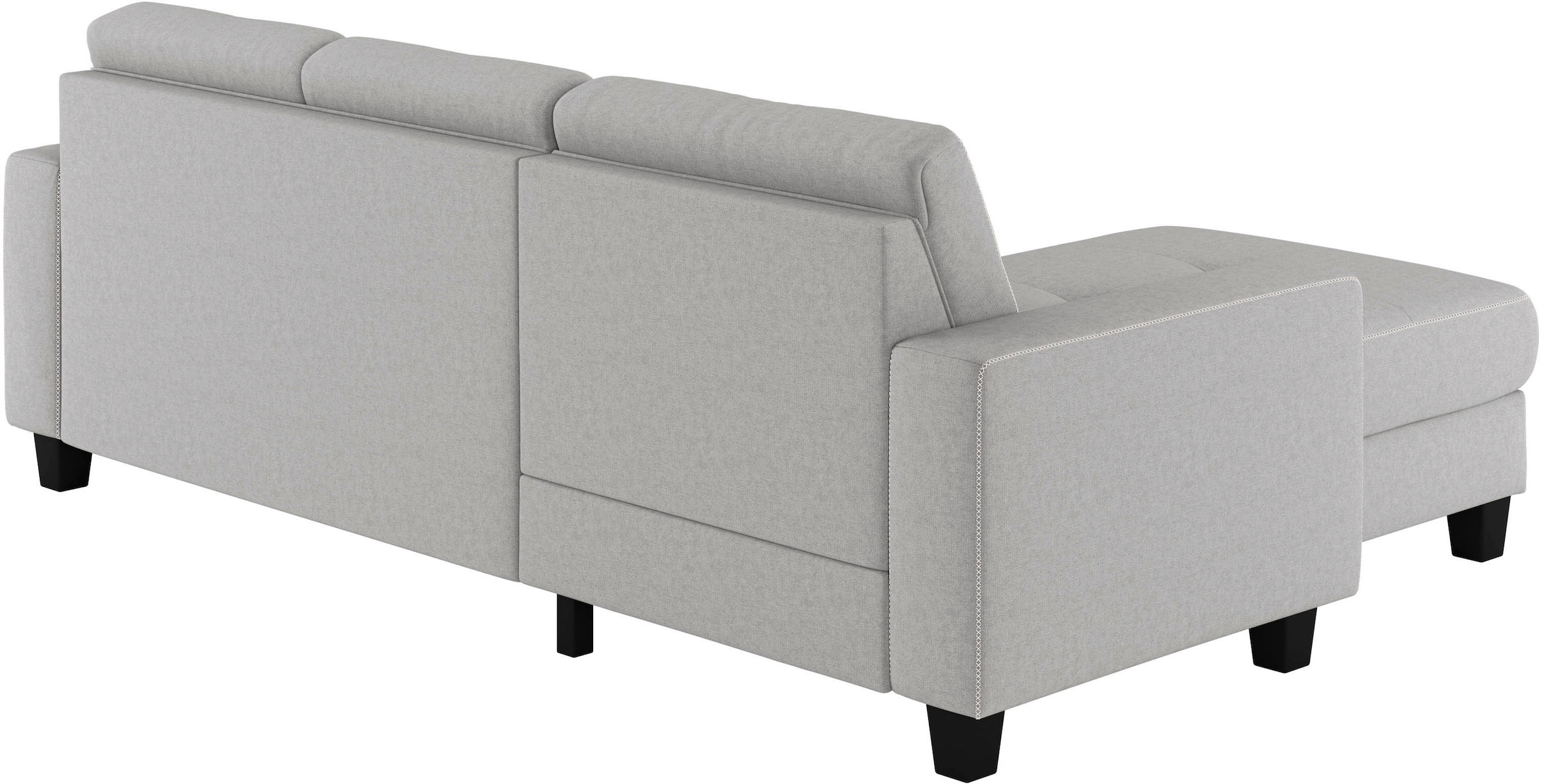 Places of Style Ecksofa »Varese L-Form«, wahlweise mit Bettfunktion und Bettkasten