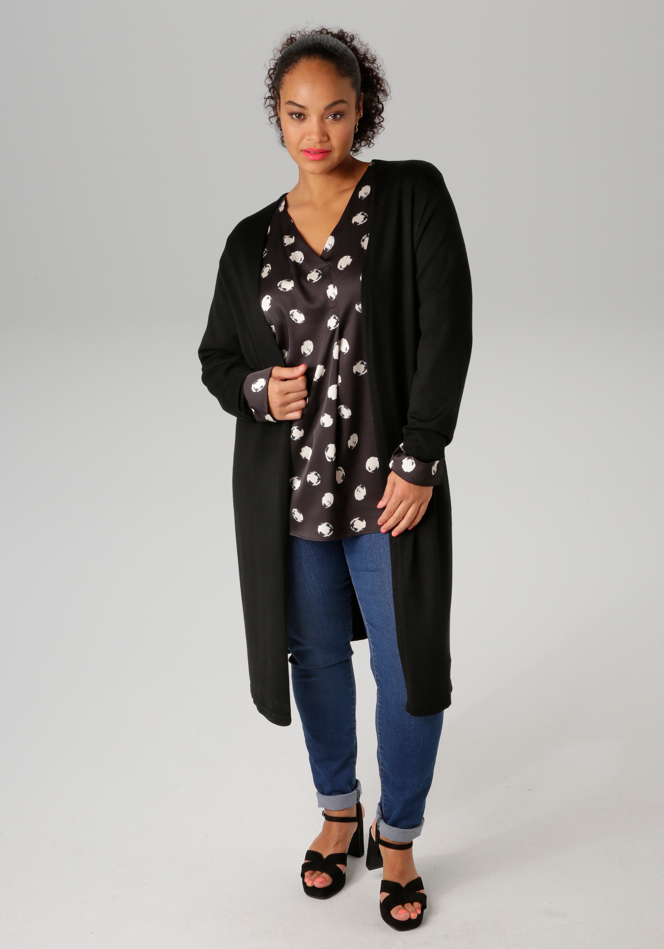 Aniston PLUS Strickjacke, in trendiger Farbpalette - NEUE KOLLEKTION