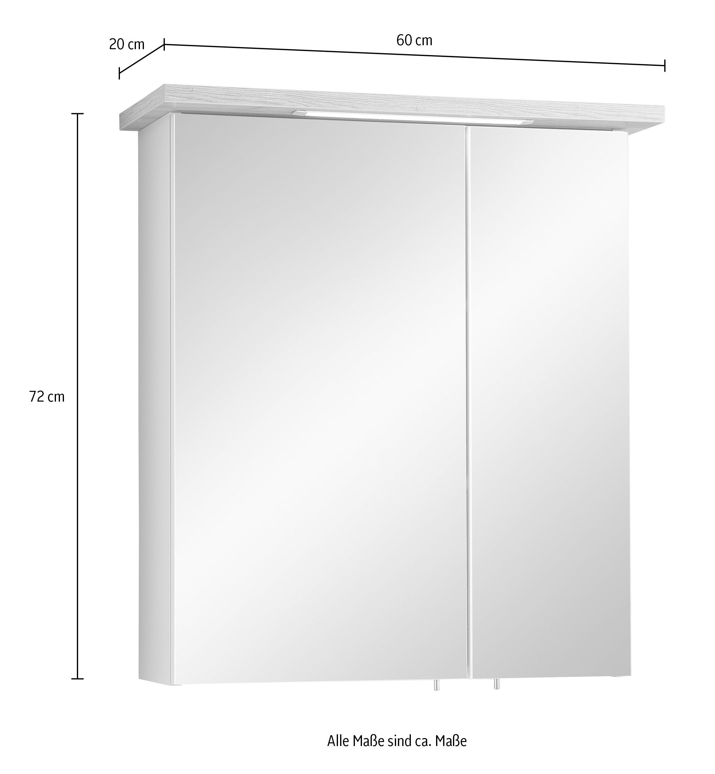 Saphir Spiegelschrank »mit LED-Beleuchtung«
