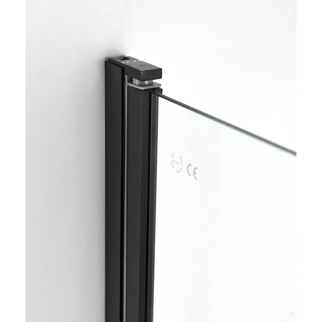 Sanotechnik Dusch-Schwingtür »ELITE«, Schwenkttür für Duschen mit Alu-Profilen in schwarz matt