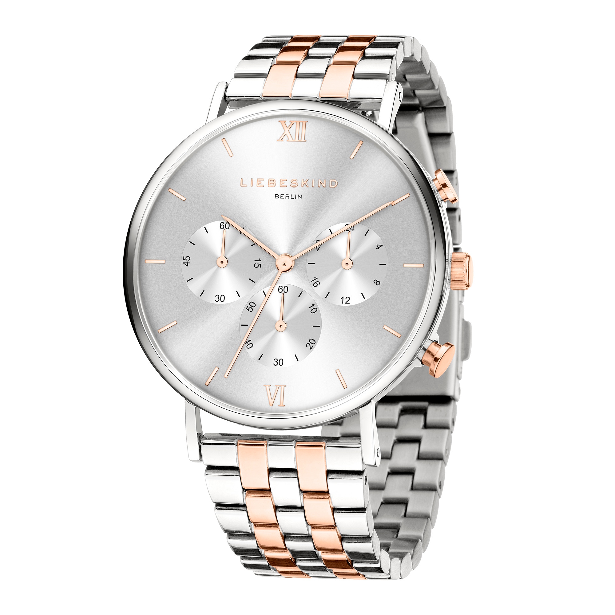 Liebeskind Berlin Chronograph »Modern Chronograph« Quarzuhr, Armbanduhr, Damenuhr, Edelstahlarmband, analog