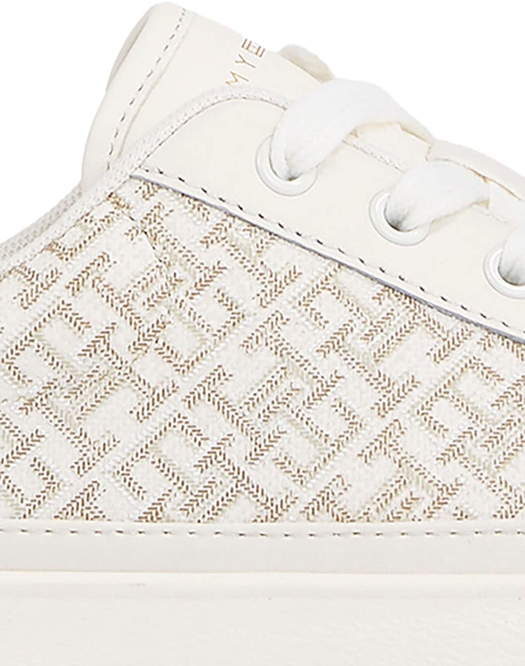 Tommy Hilfiger Plateausneaker »VULC LEATHER SNEAKER MONOGRAM«, Freizeitschuh, Halbschuh, Schnürschuh mit Allover-Logoprint