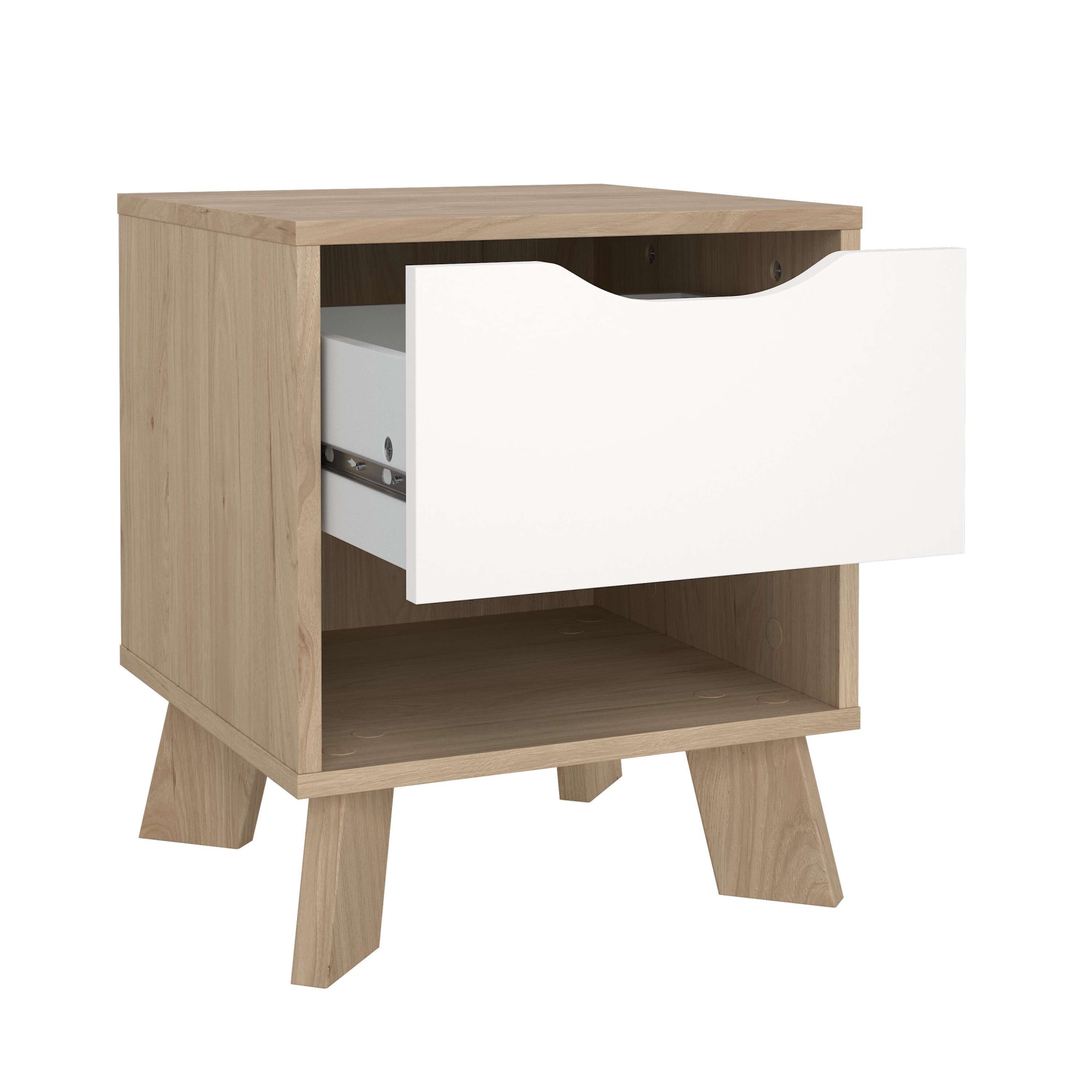 andas Nachtkommode »Ikast, Nachttisch, Nachtschrank, Beistelltisch, Abstelltisch«, 1 Schublade, Eingriffsmulden, Breite 40 cm, Höhe 47 cm